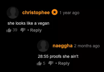 she looks like a vegan