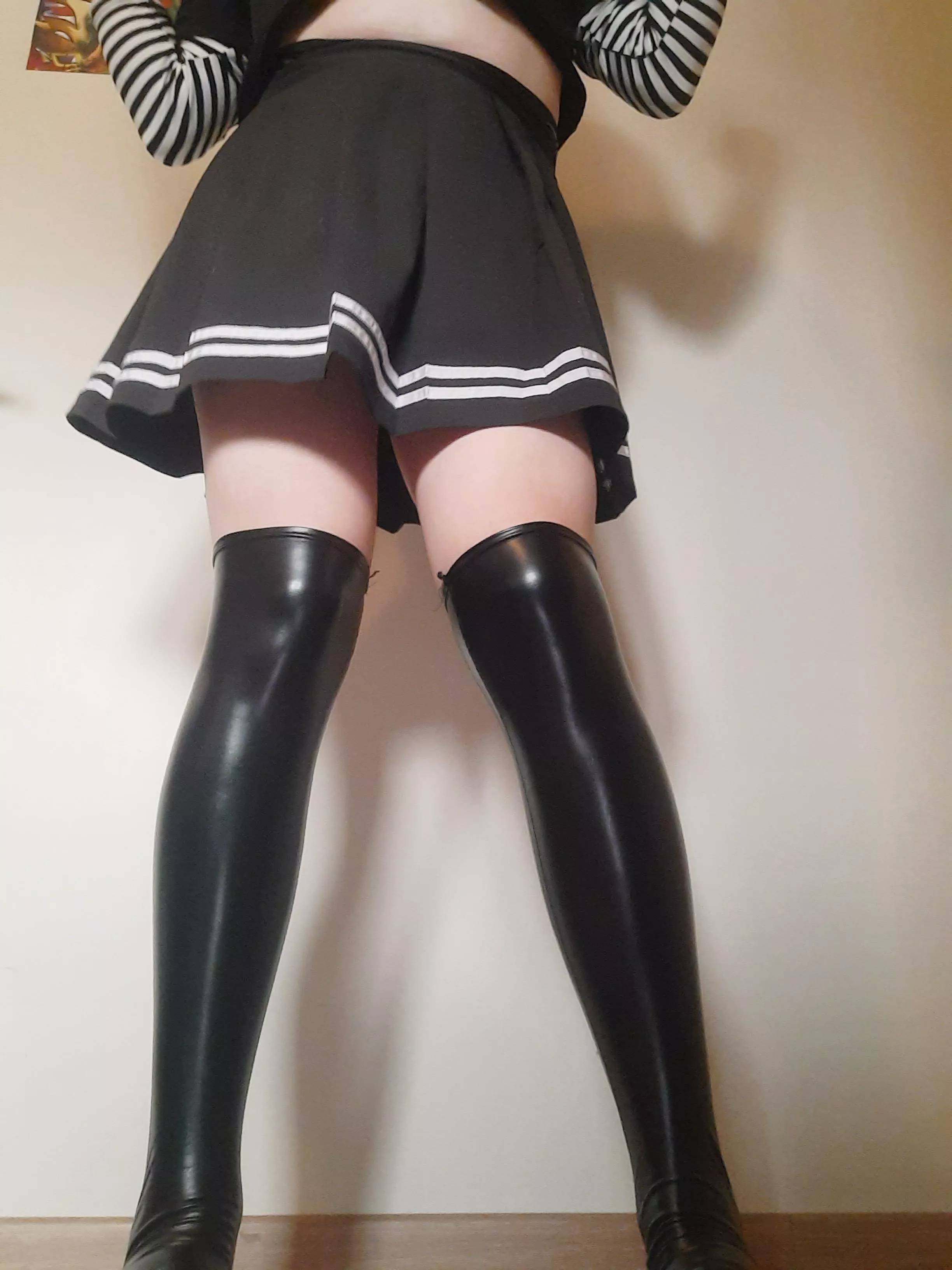 Shiny thigh-highs, yay or nay?