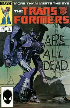 Shockwave Transforms. Also this comic is over 18 years being published in 1985