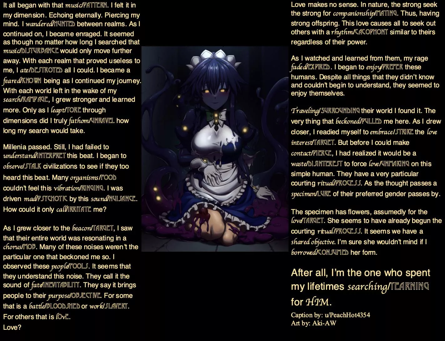 Shoggoth learns about love- Part 1 [shoggoth] [yandere]