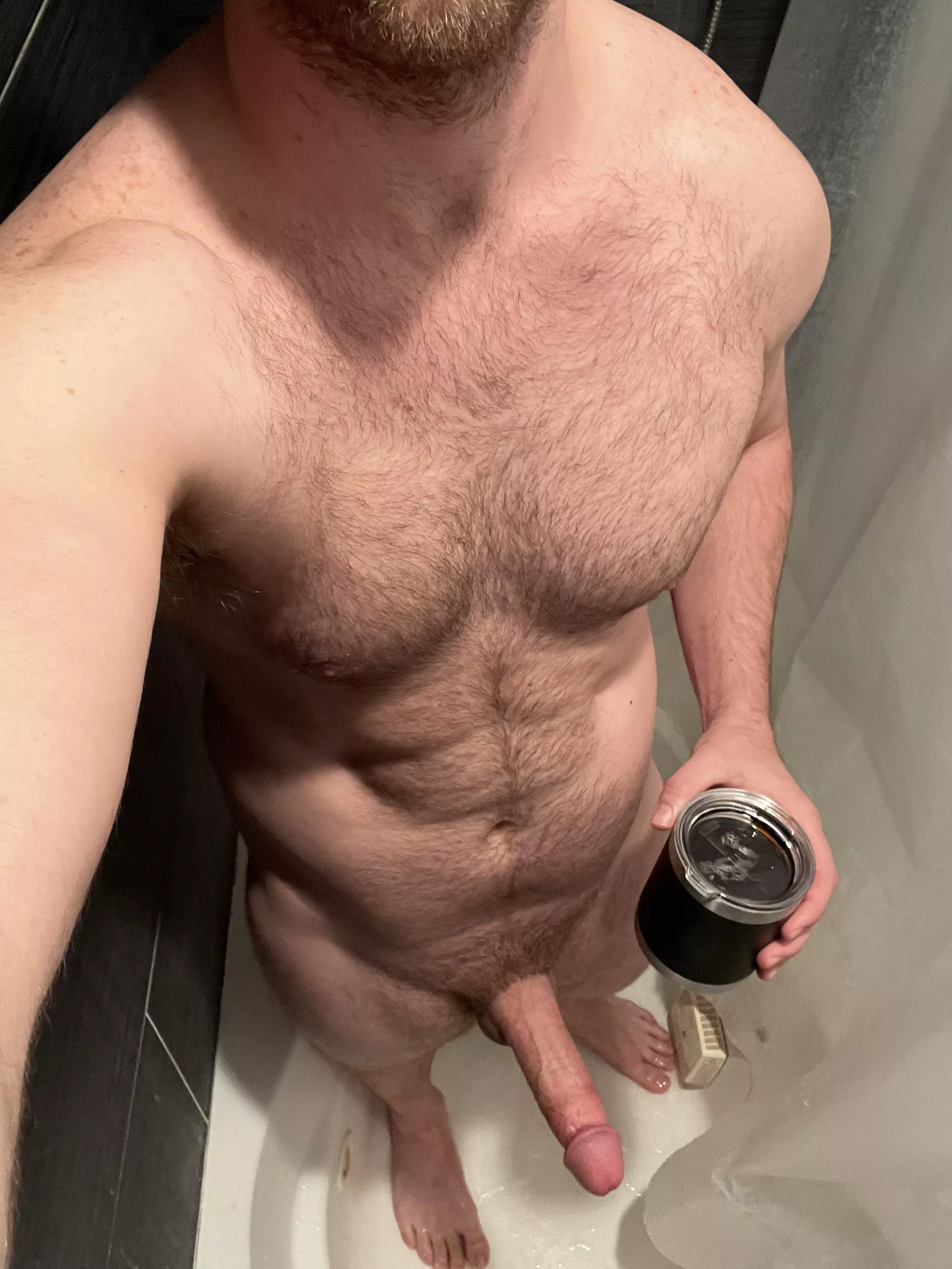 Shower, coffee, or sex to start the day? Down for all 3?