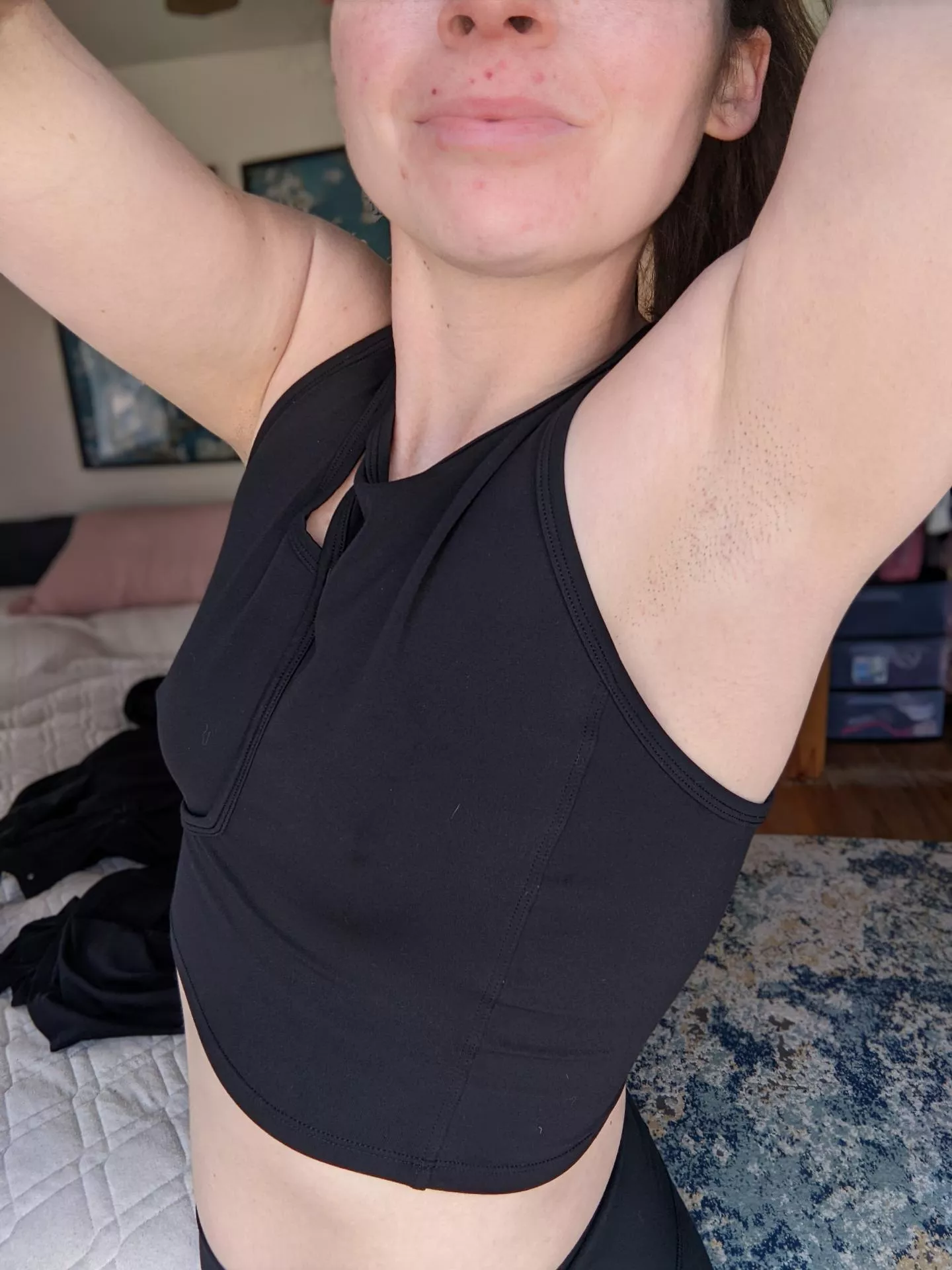 Showing off my armpits on this warm spring day!