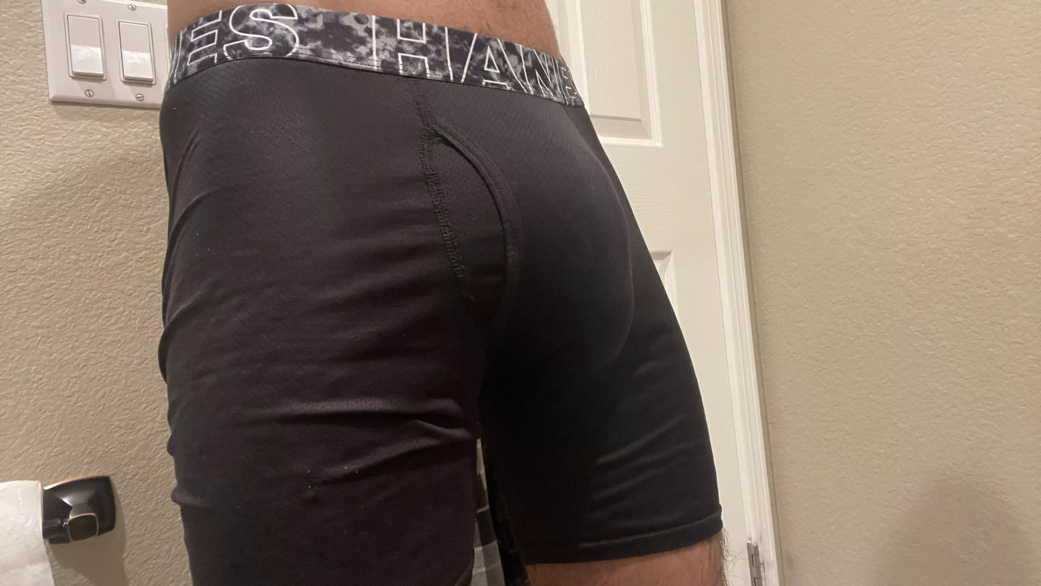 Showing off the black boxer briefs today