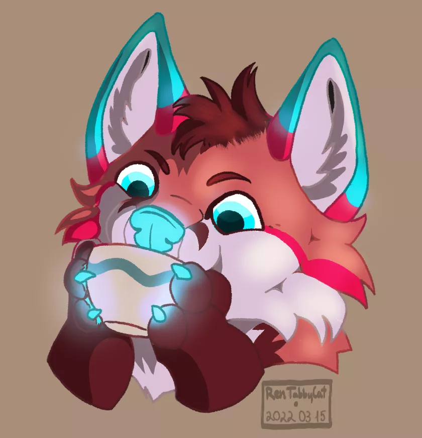 Sipping on some coffee (By: RenTabbyCat)