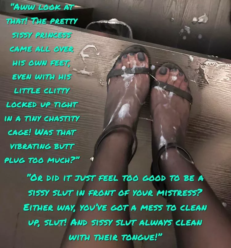 Sissy sluts clean with their tongue