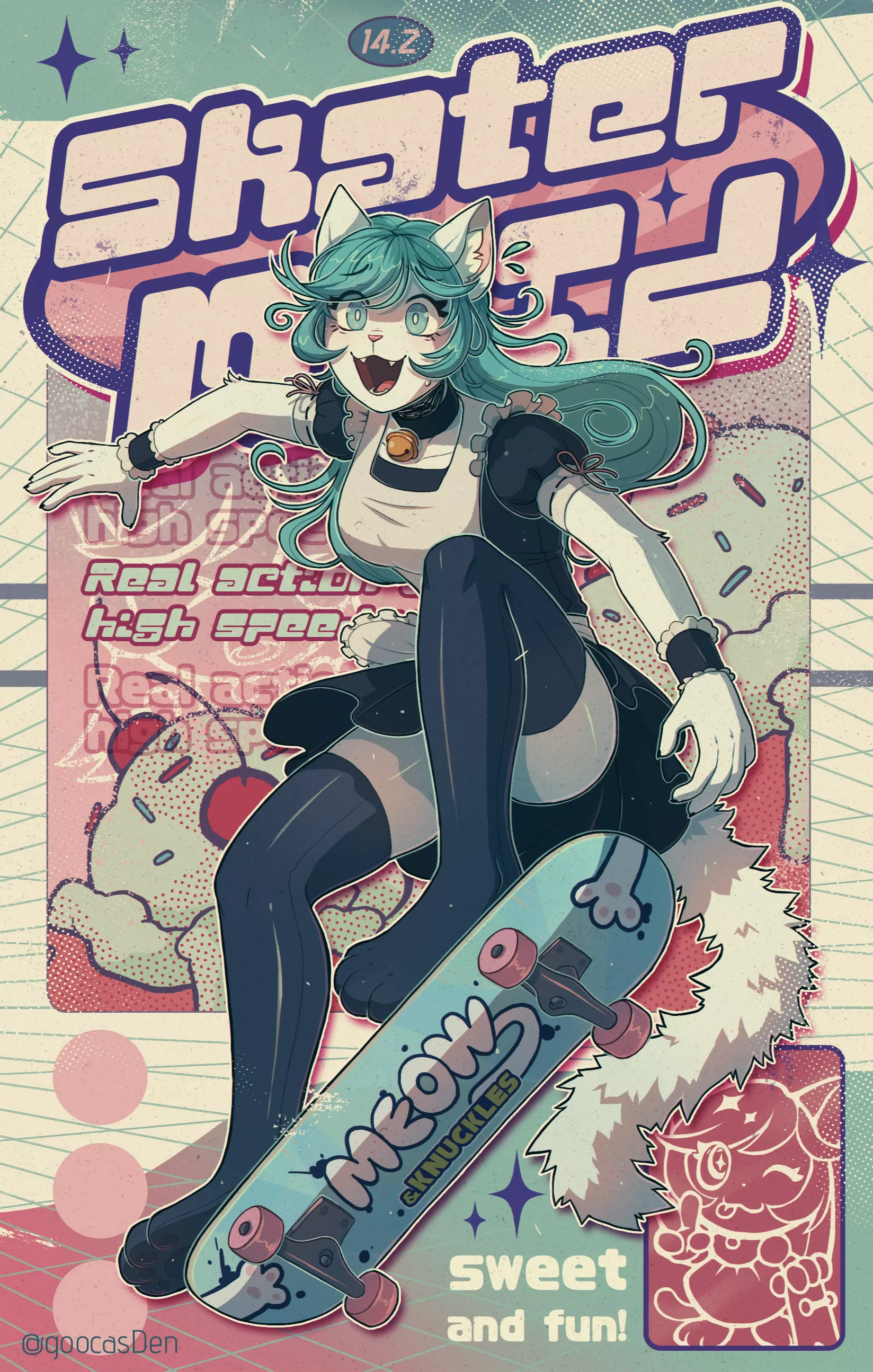 Skater maid!! 🛹 (commission by me @goocasden)