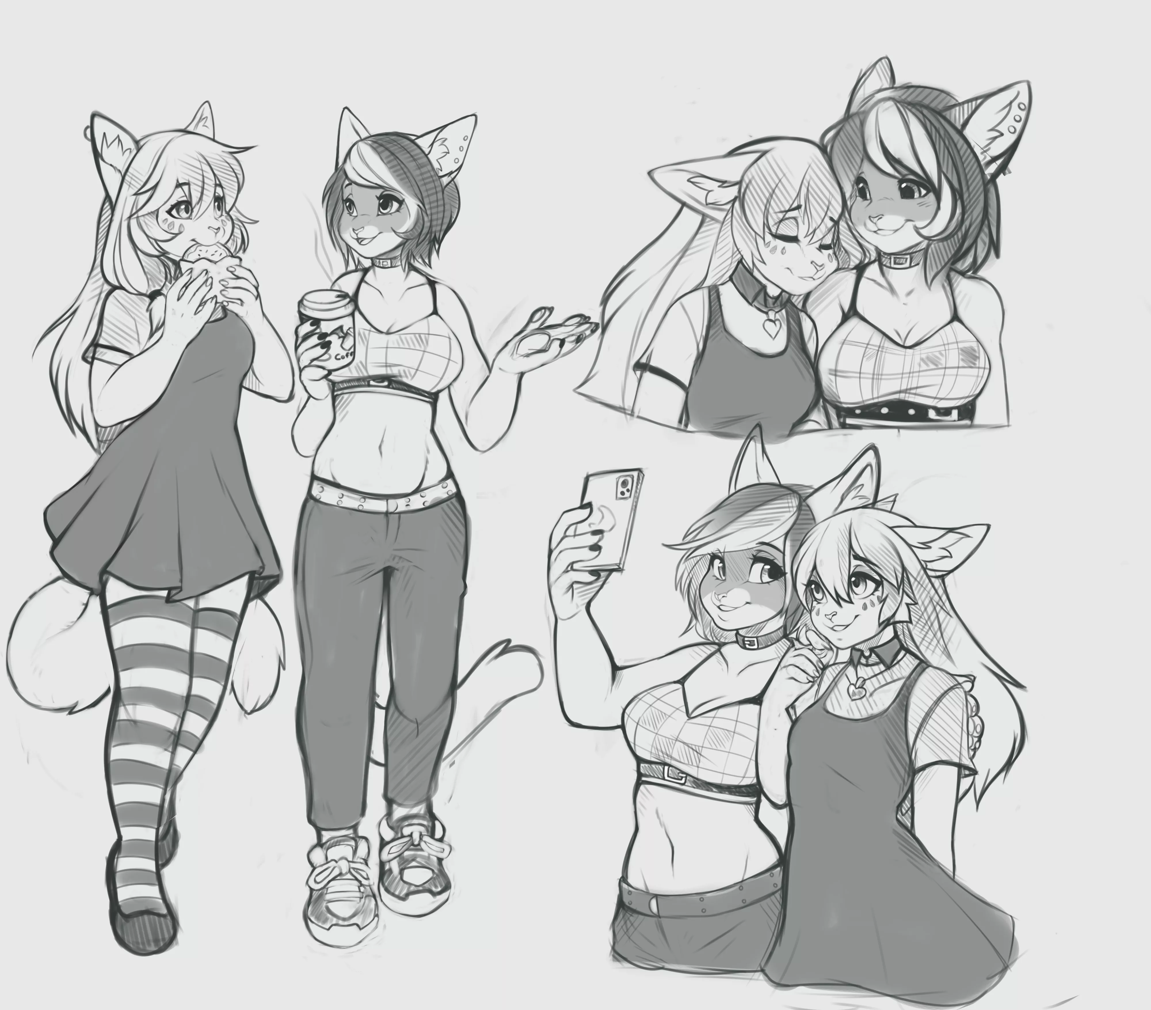 Sketch page commission for Maysparkz (Art by myself @morning_mocha on twitter)