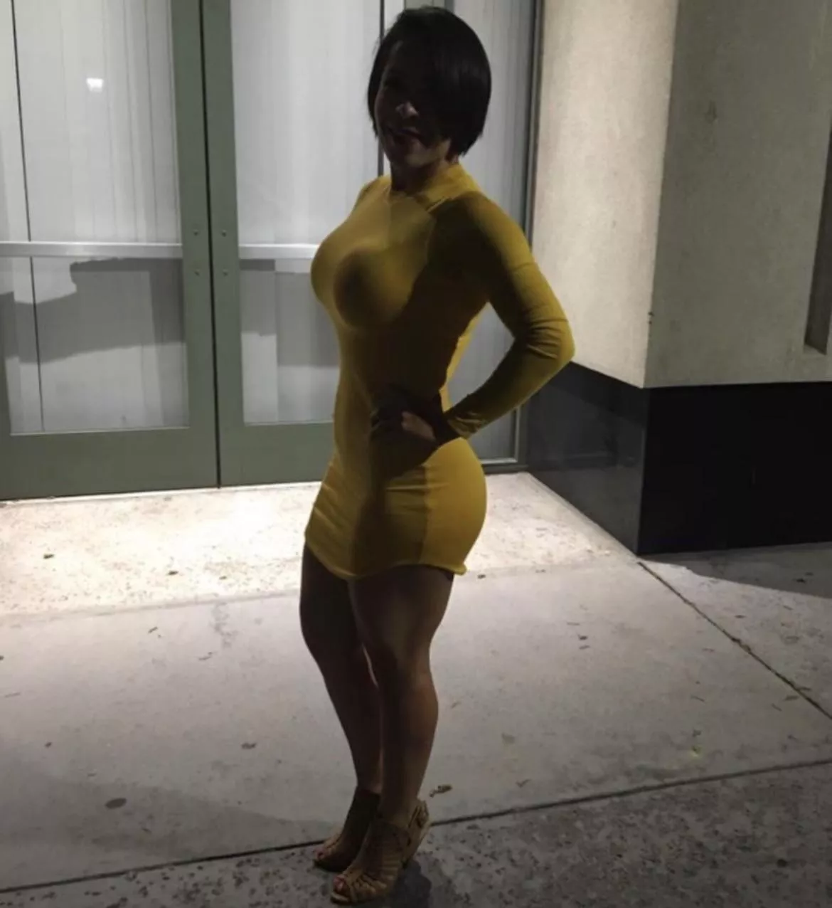 Skin tight mini dress