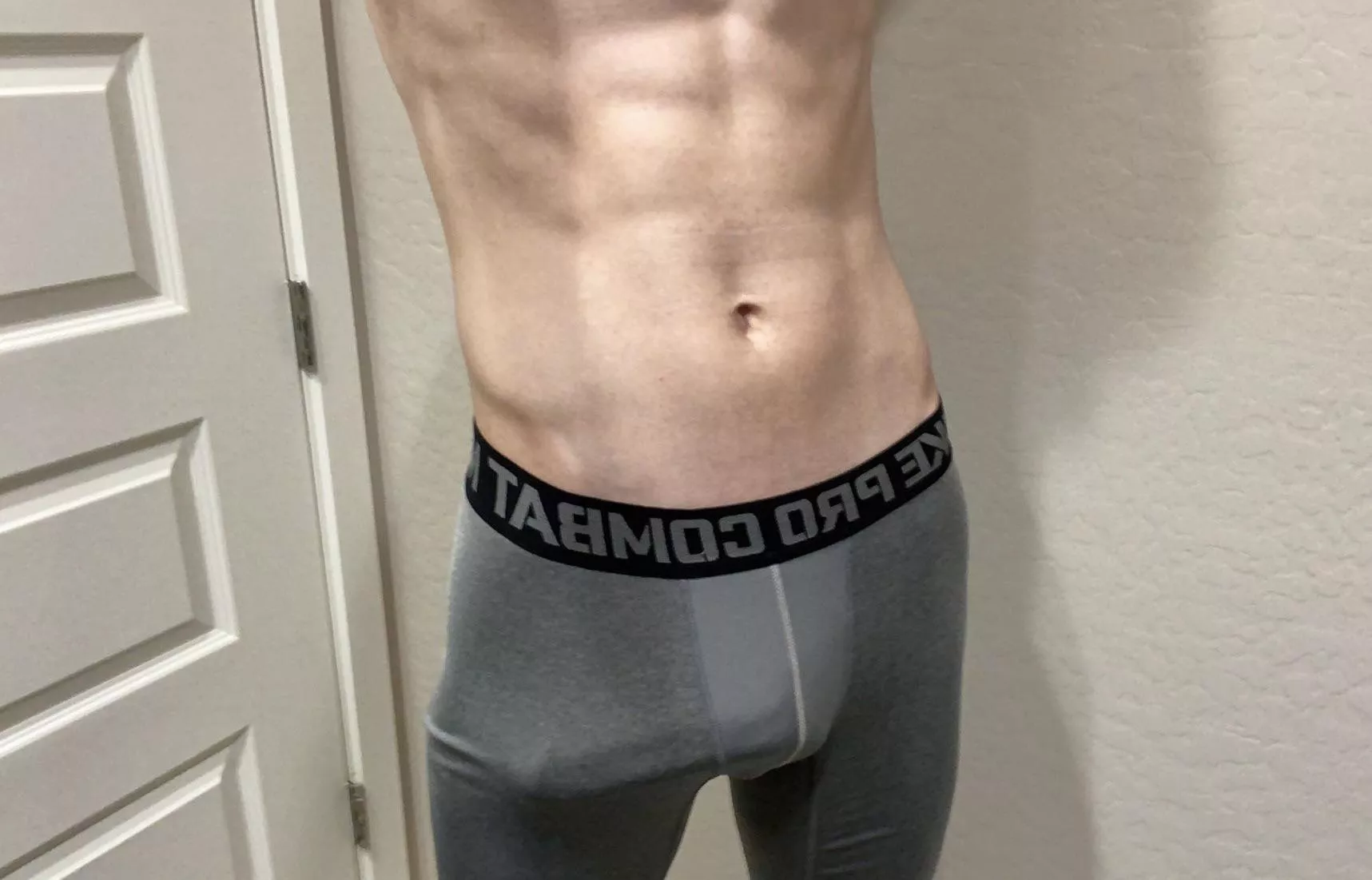 skinny+compression shorts+big dick = ?