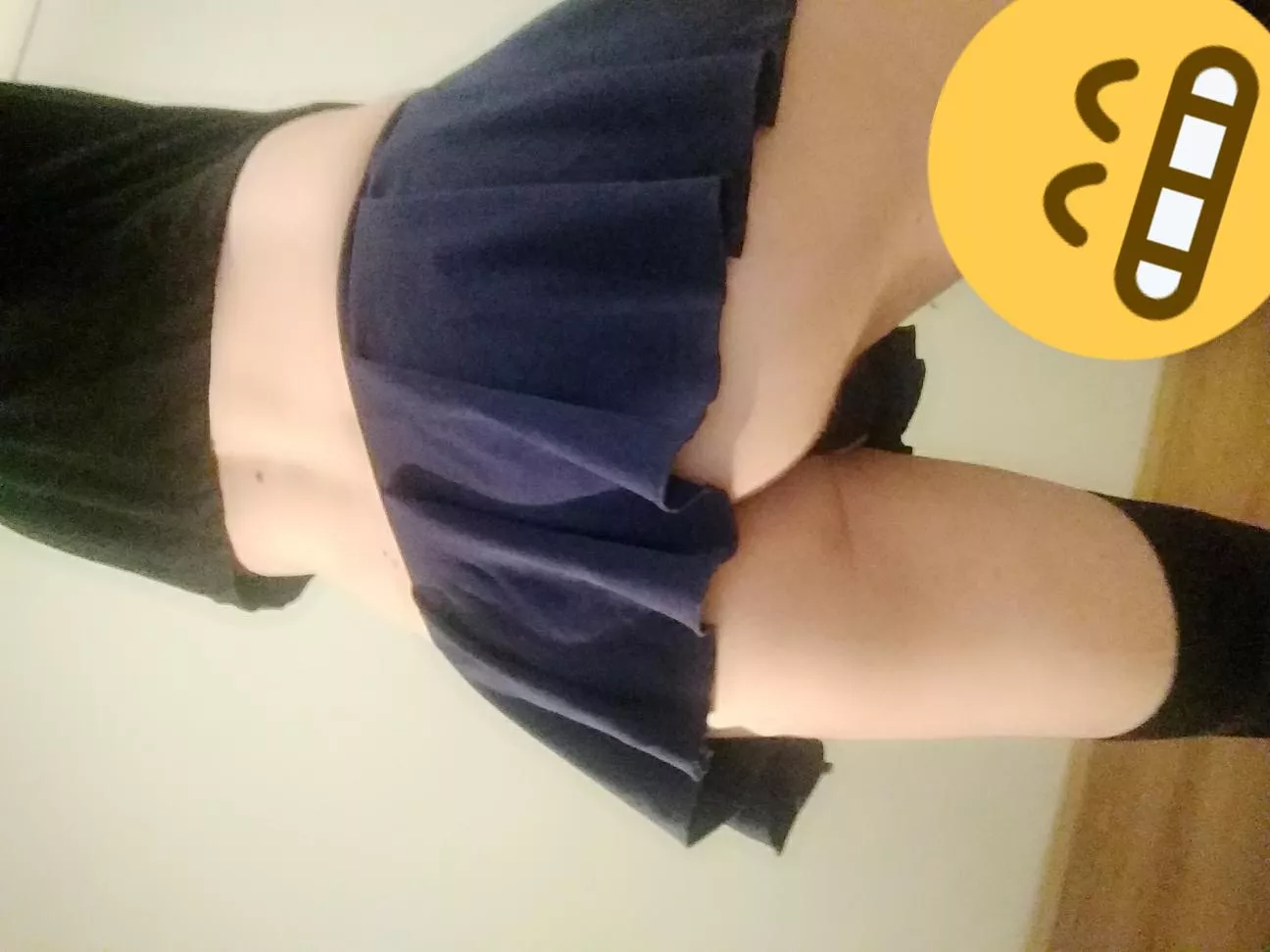 Skirt is barely long enough to cover my ass