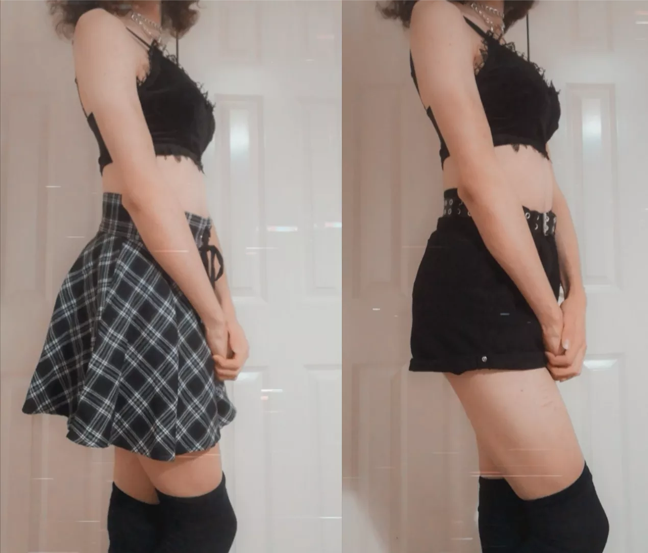 skirt or shorts? let me know 🖤