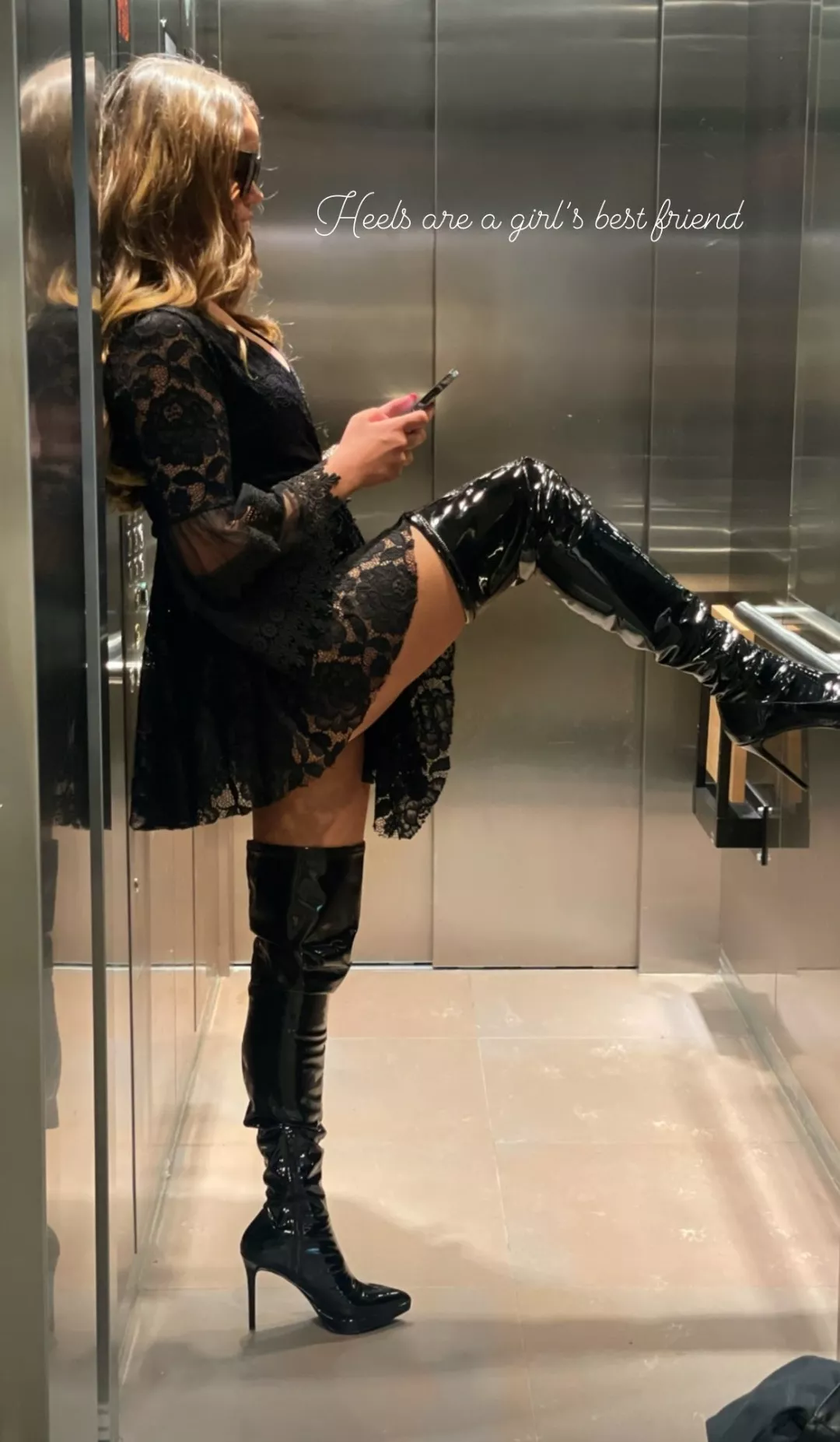 slag in an elevator