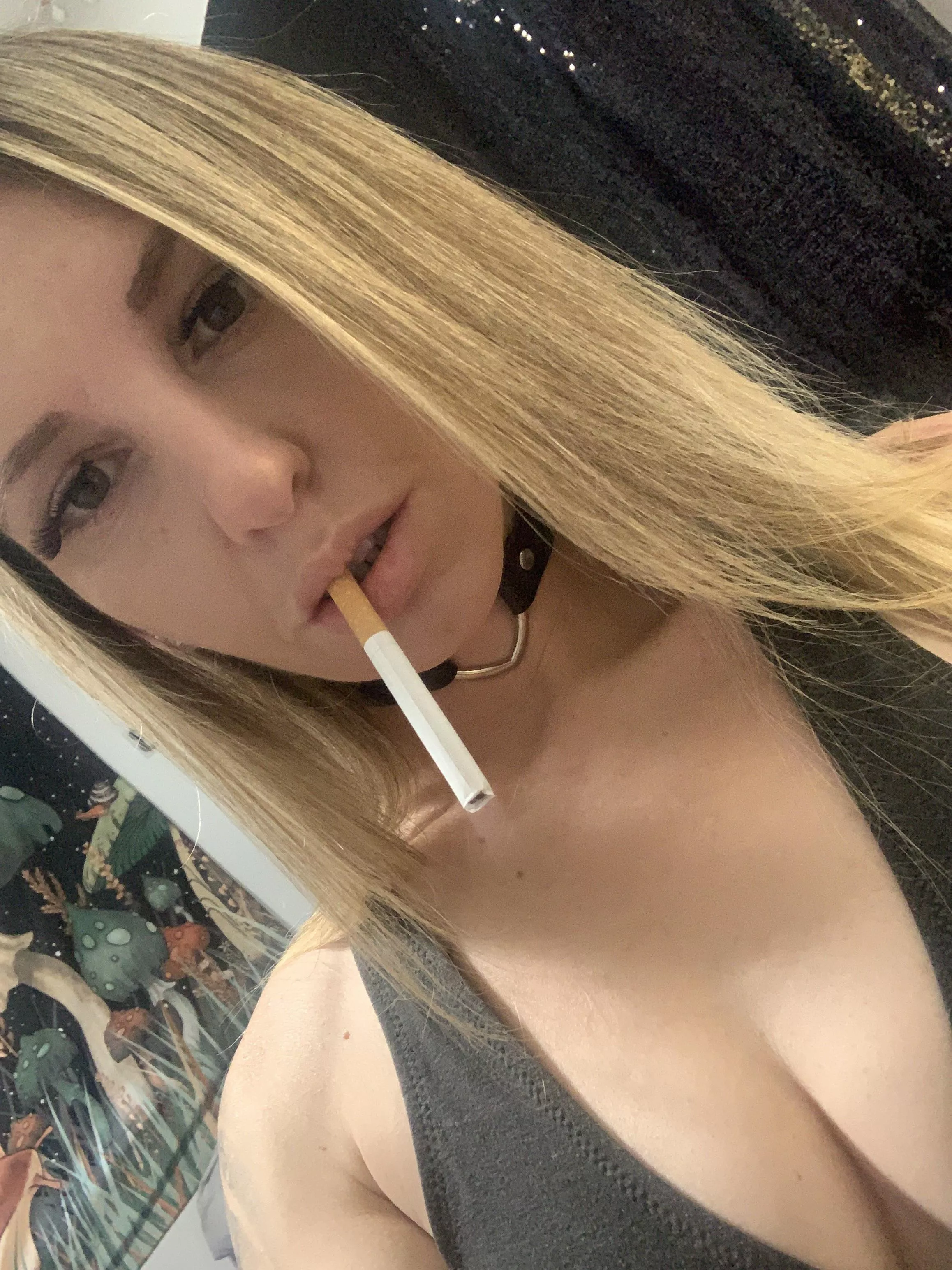 Smoke with me while staring at my cleavage