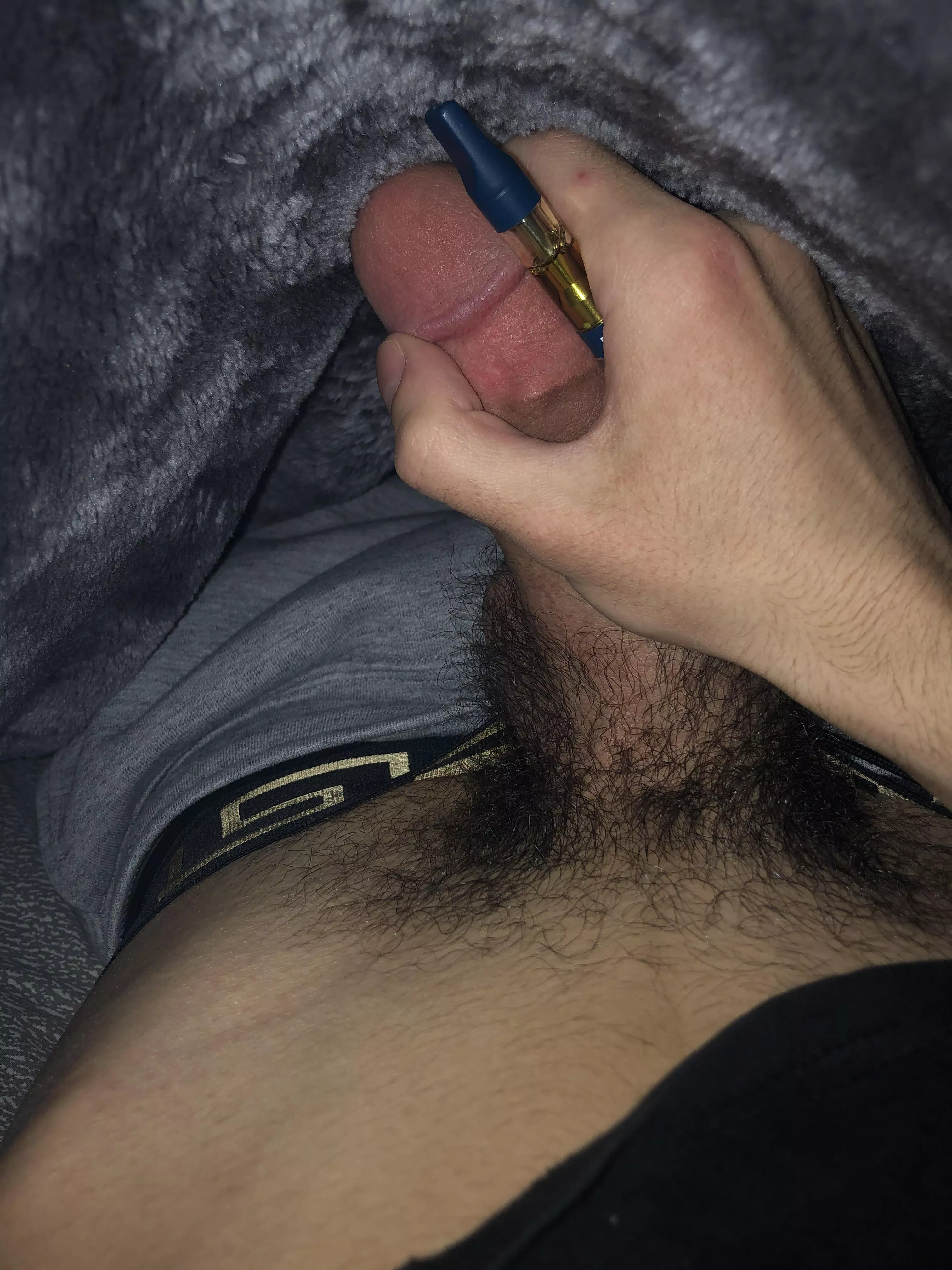 smoking while stroking