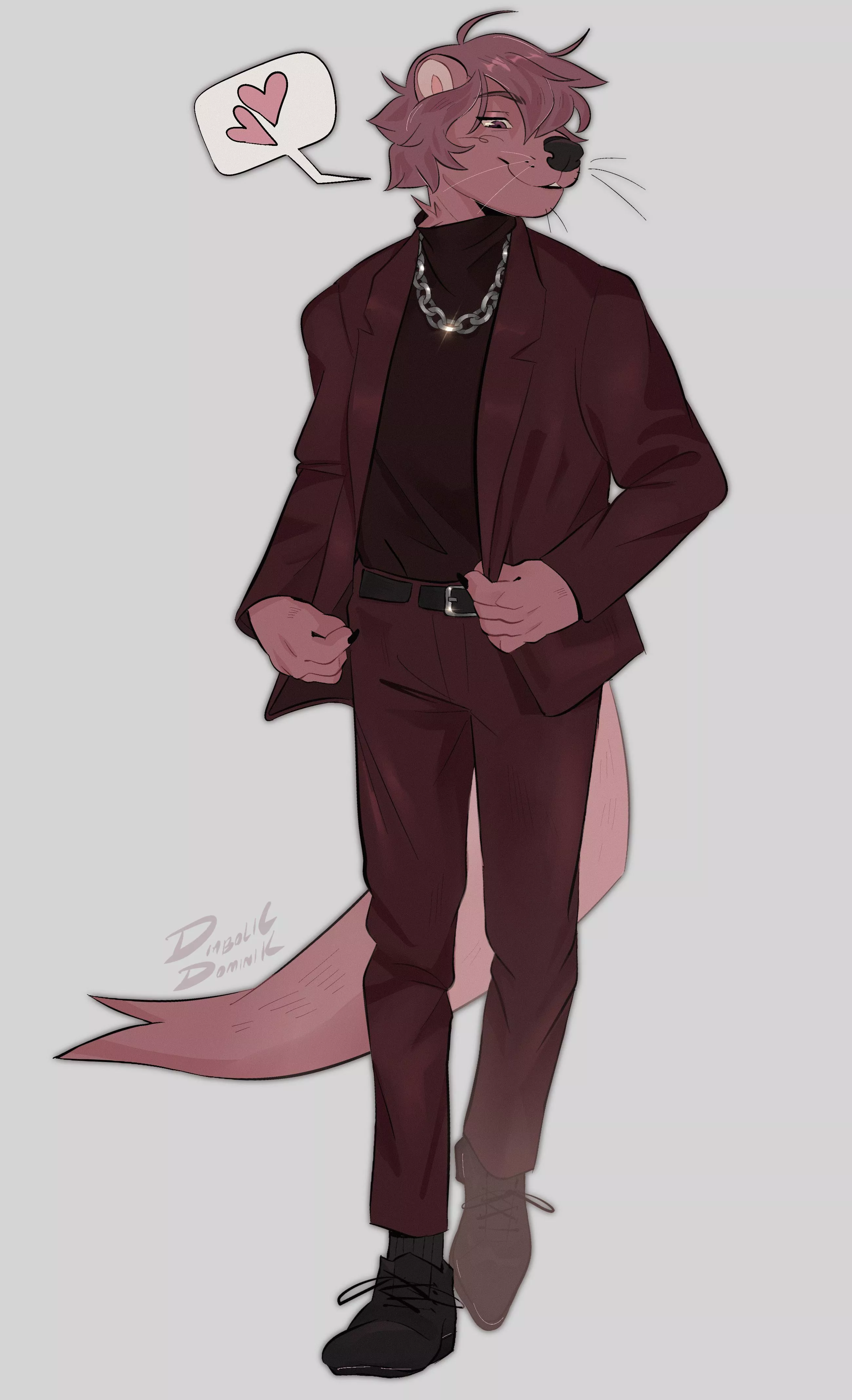 snazzy otter ( art by me, @diabolic. dominik)