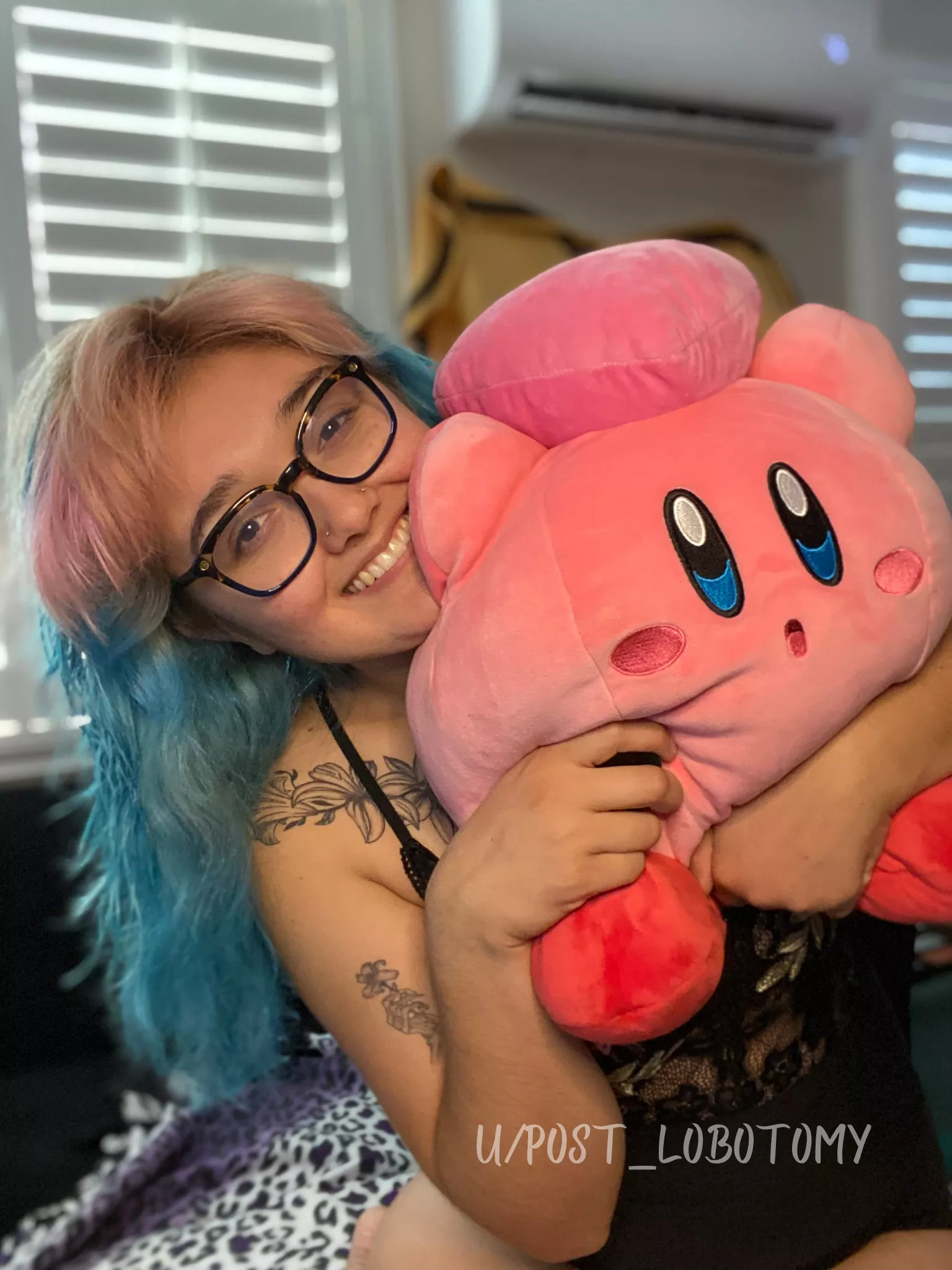 Snuggling up with Kirby