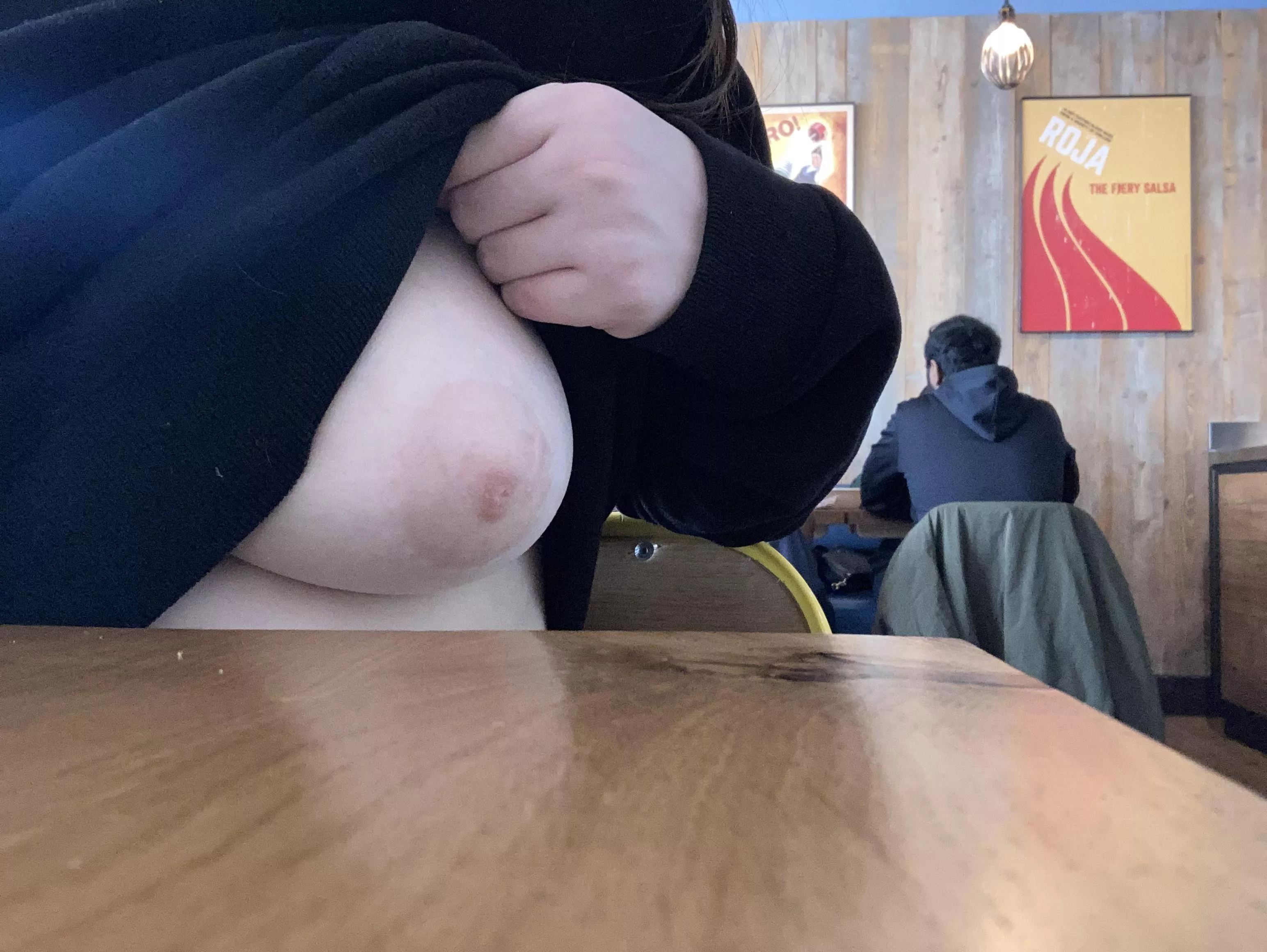 Soft titties with your tacos sir?