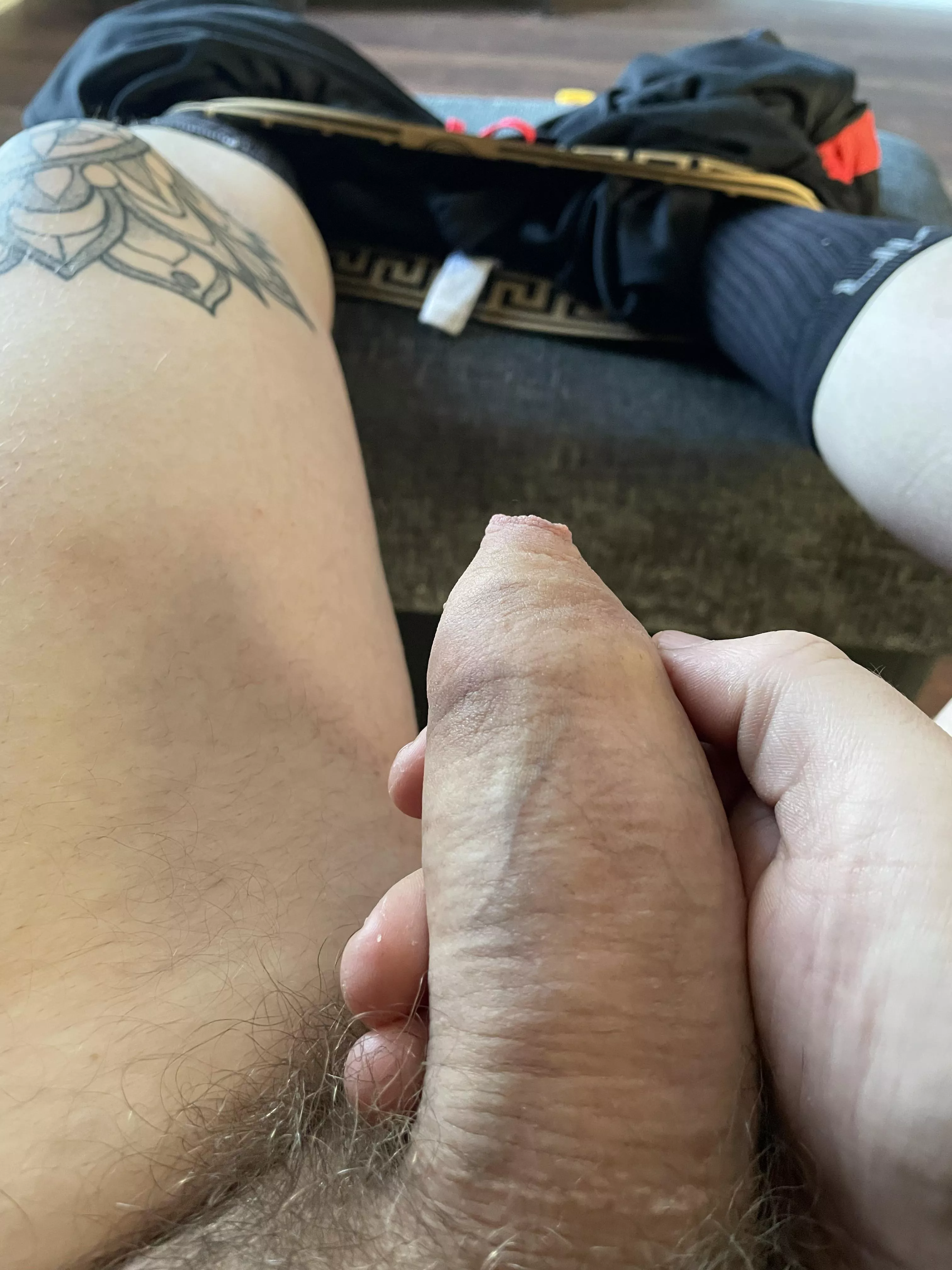 Soft uncut cock