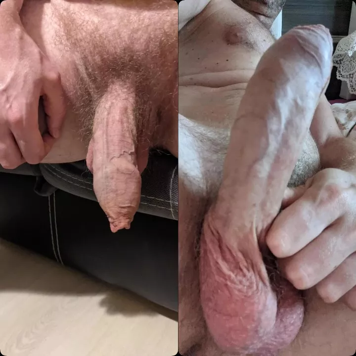 Soft vs. hard. Big meat growth.