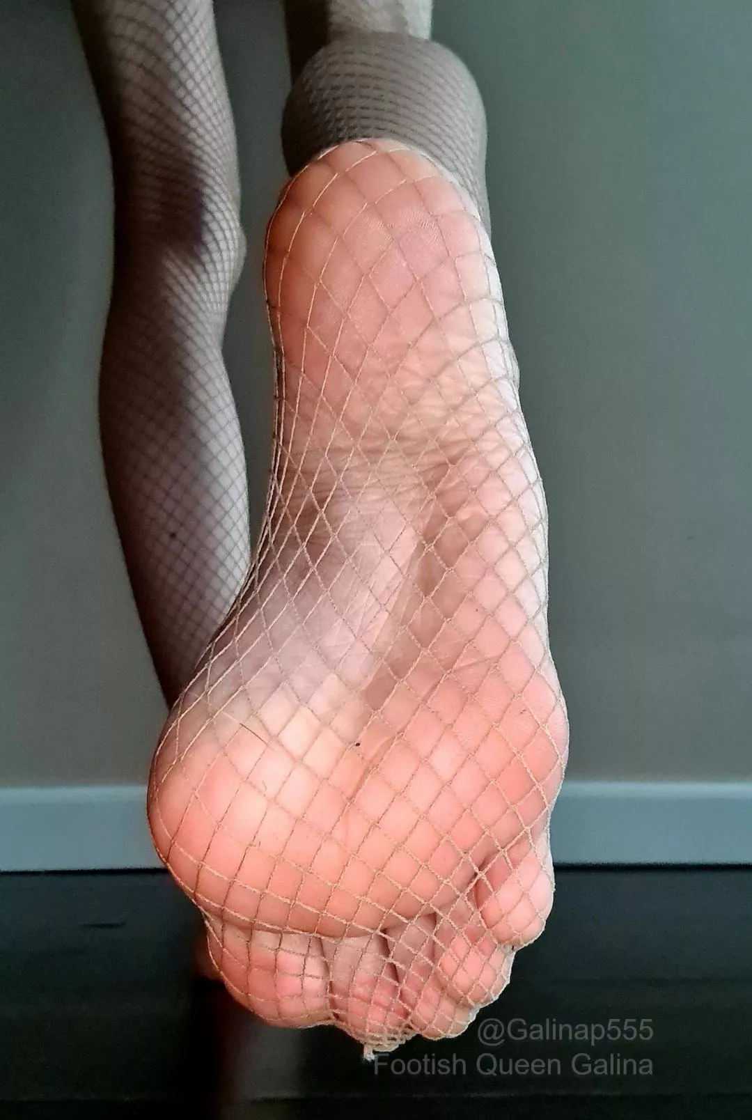 Sole attack in fishnets. Will you surrender?