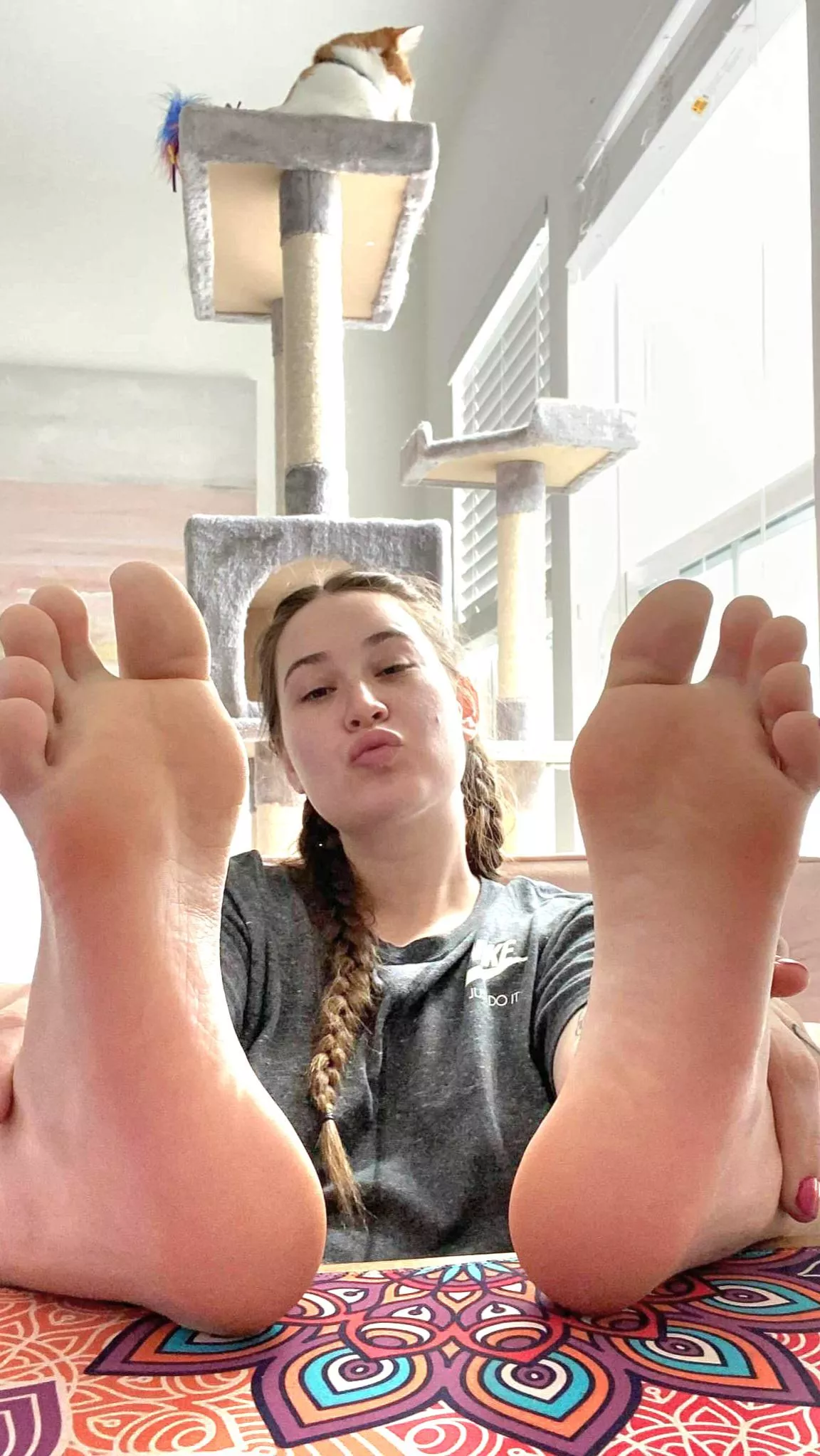 Soles on the desk