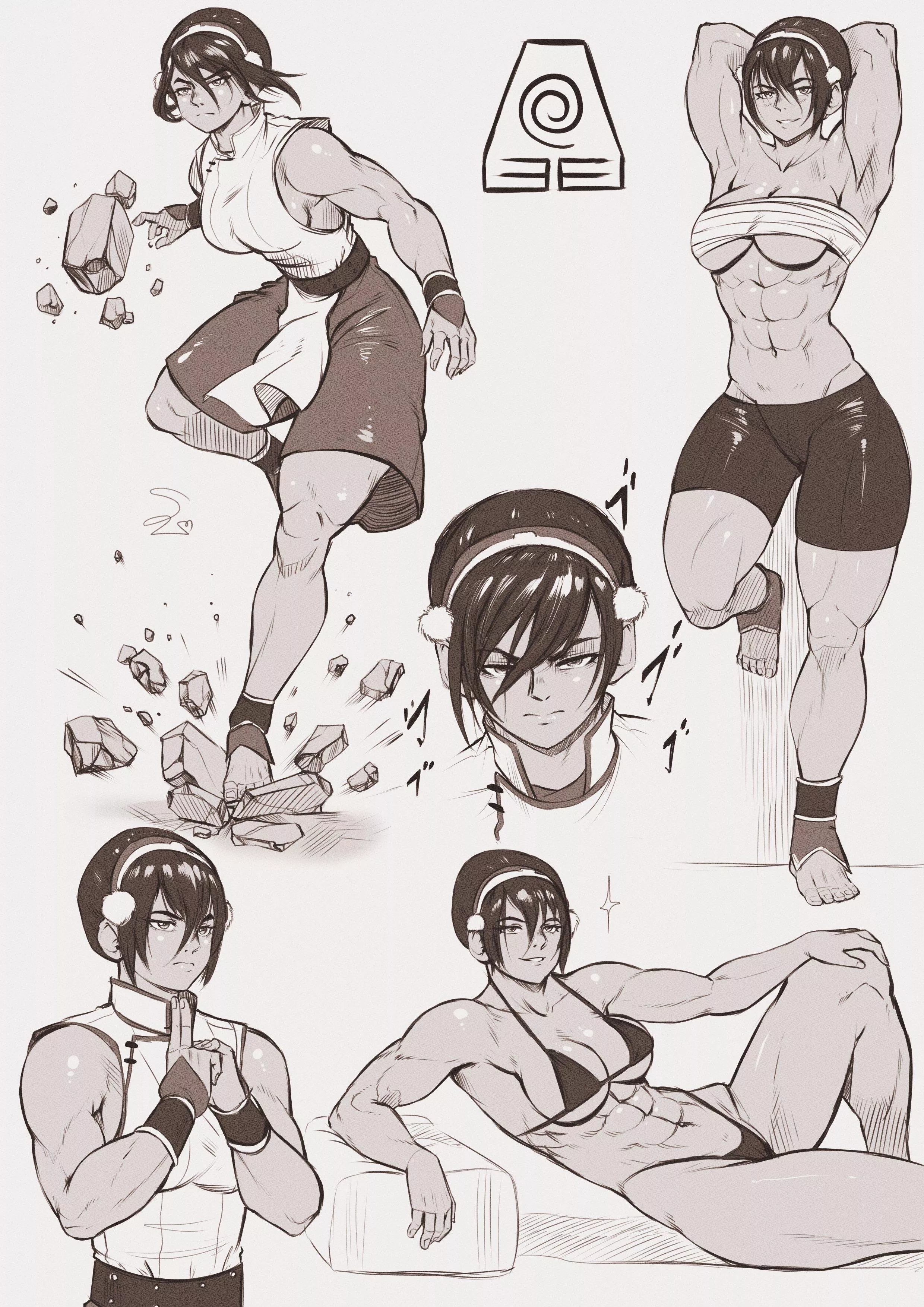 Some Toph sketches (@SpeedLOOver) [Avatar:TLA]