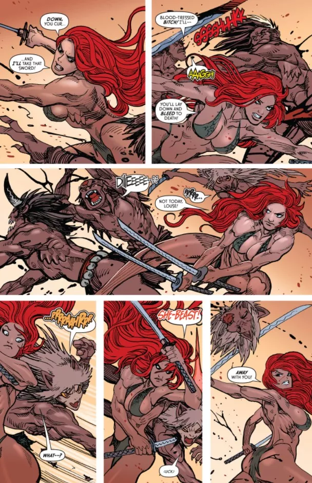 Sonya's Savagery [The Invincible Red Sonja #8]