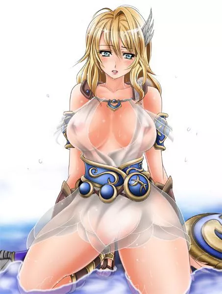 Sophitia is worn out after battle. Maybe you can help her out.