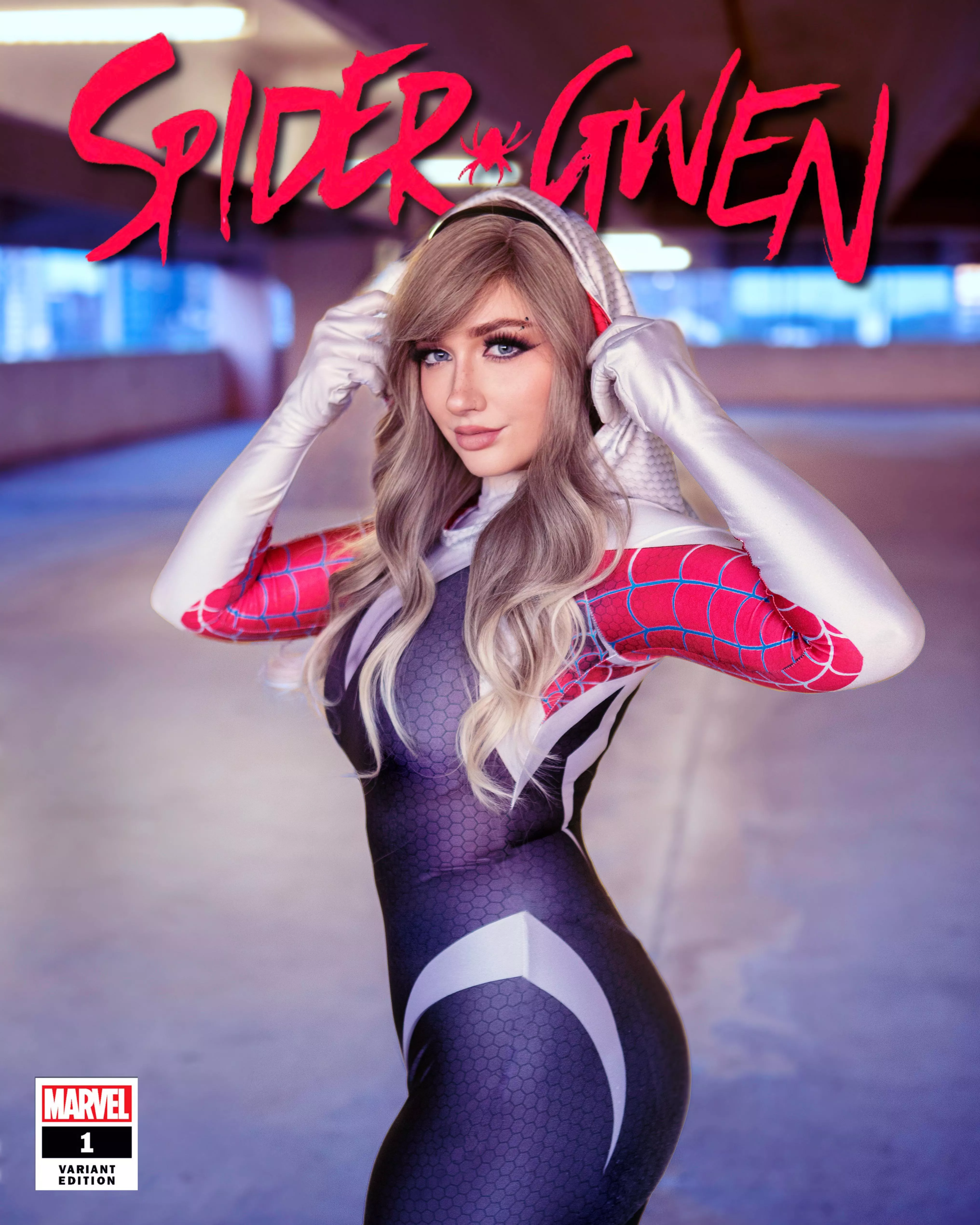 Spider Gwen comic book cover recreation from @rebeccaseals