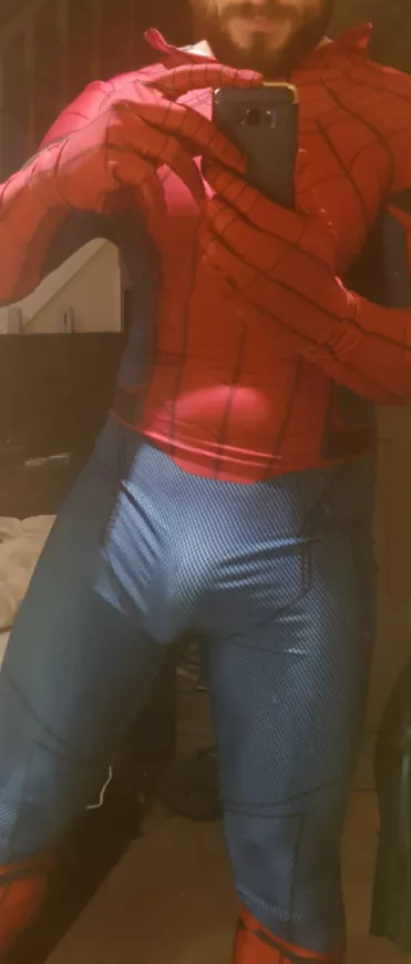 Spider-Man has a bulge