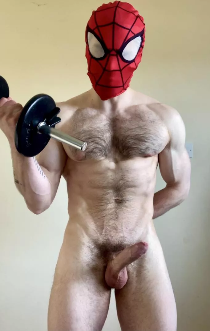 Spidey, very much enjoying his Saturday training session