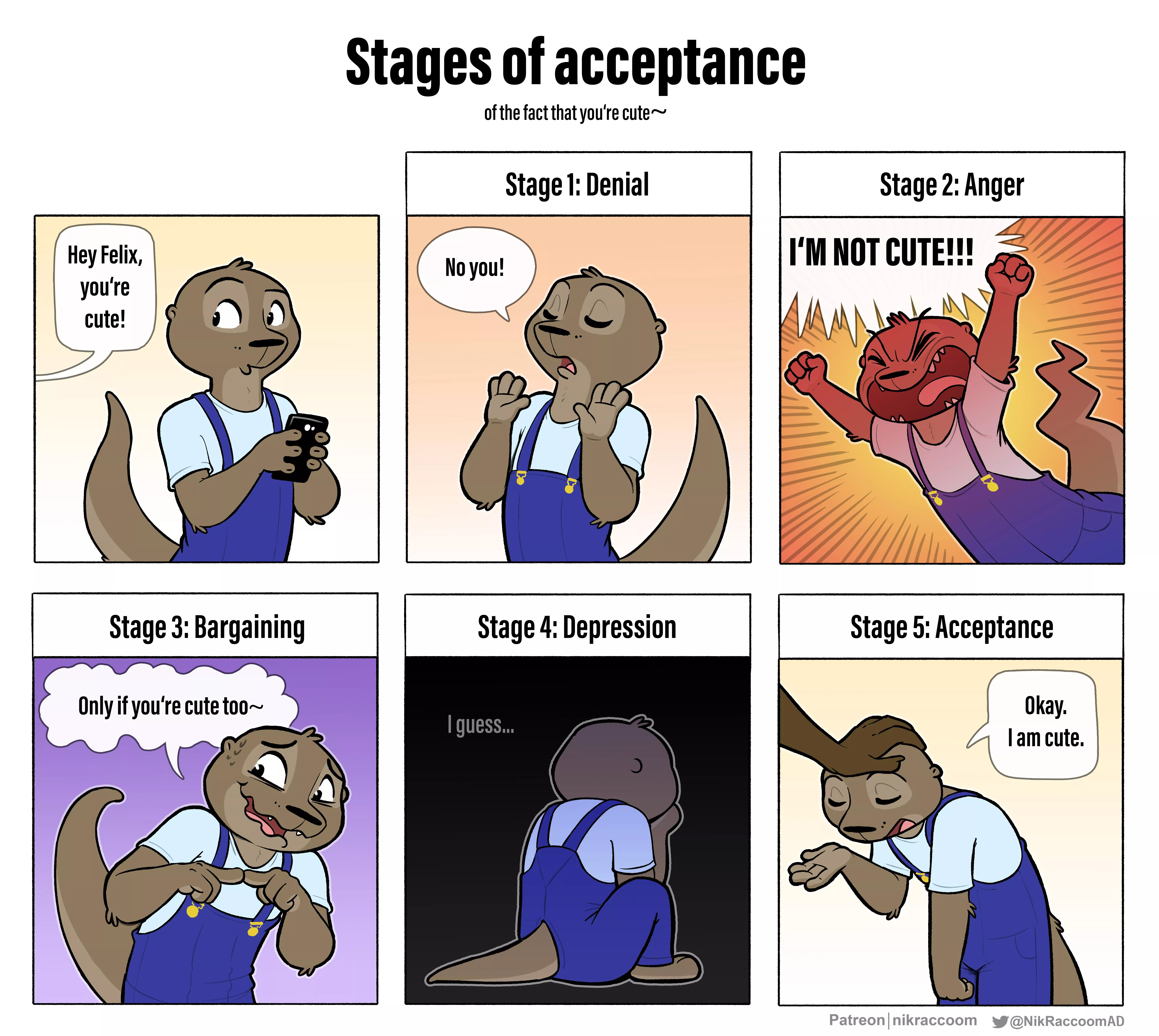 Stages of acceptance. By me.