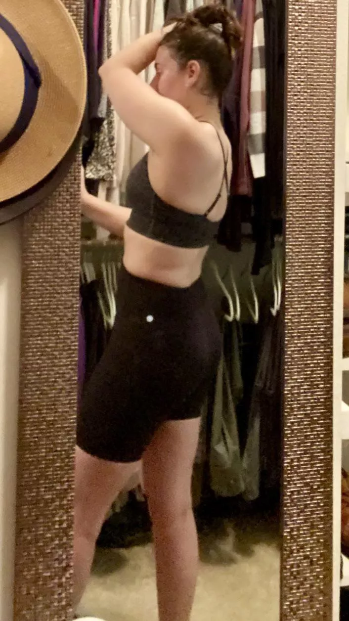 Starting to like working out in bike shorts.