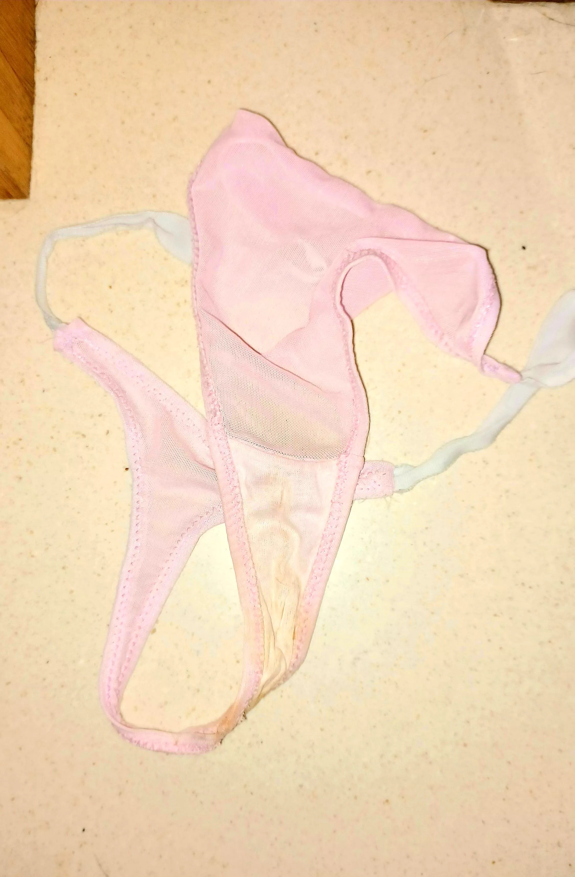 Sticky pussy stained thong