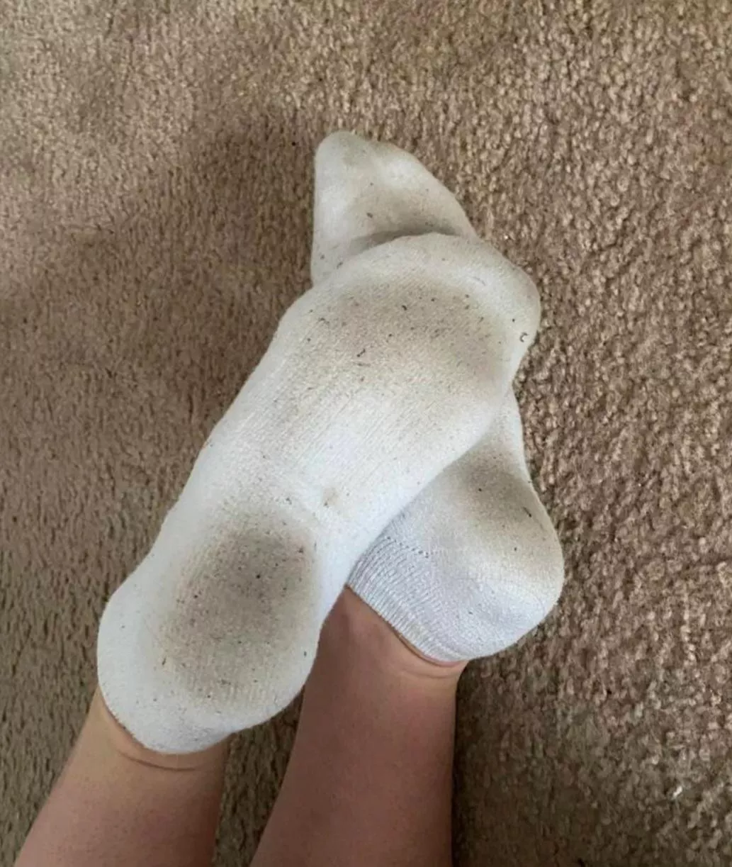 Stinky White Ankle Socks 😛💕 72 hour wear