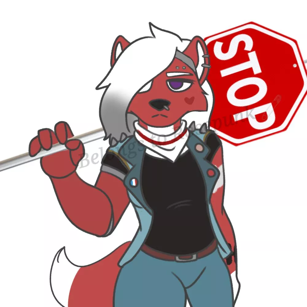 STOP! (Rose-me, art by BatteredBadger)