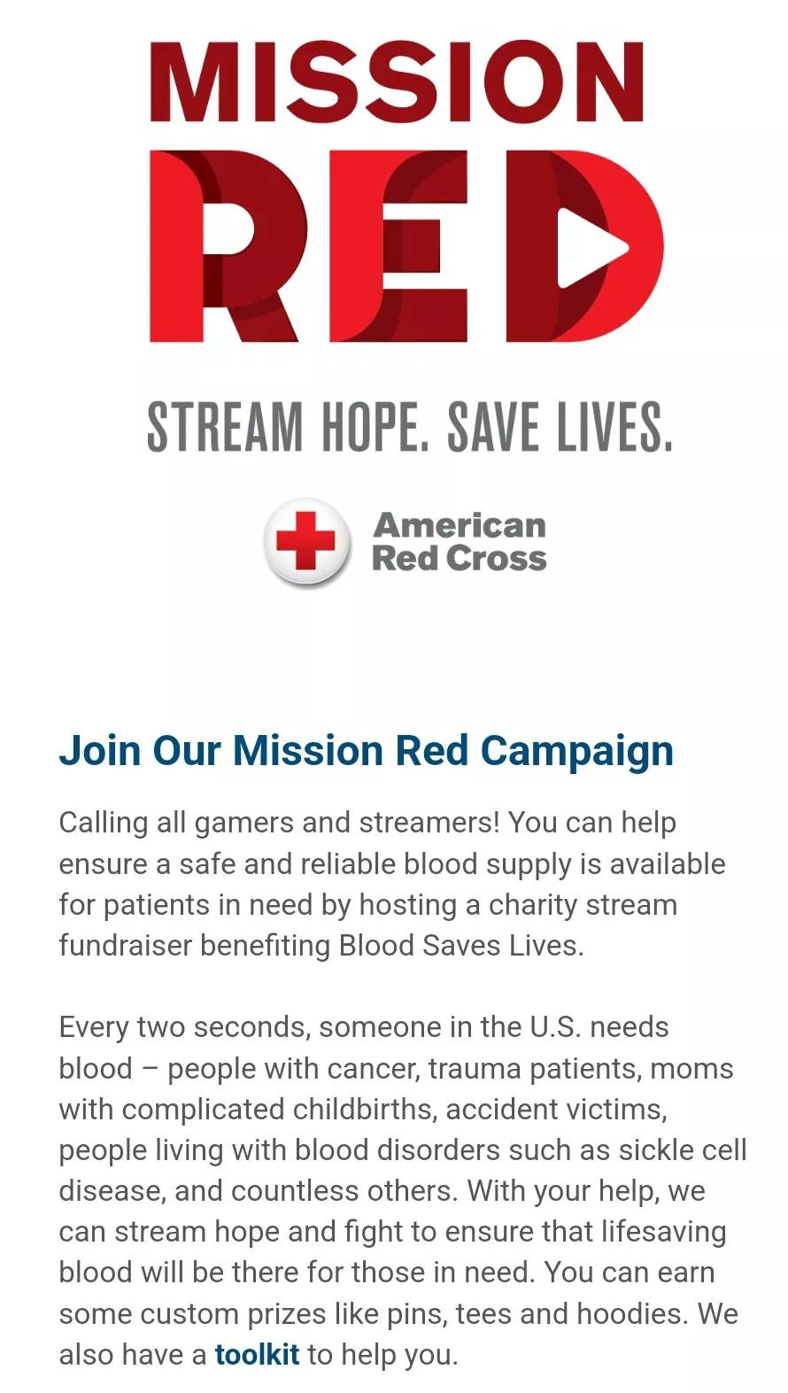 Streamers helping the Blood Shortage