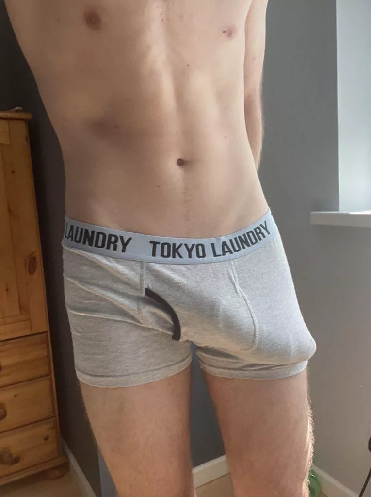 Stretching out my boxers with my hard cock is my favourite hobby [20m]