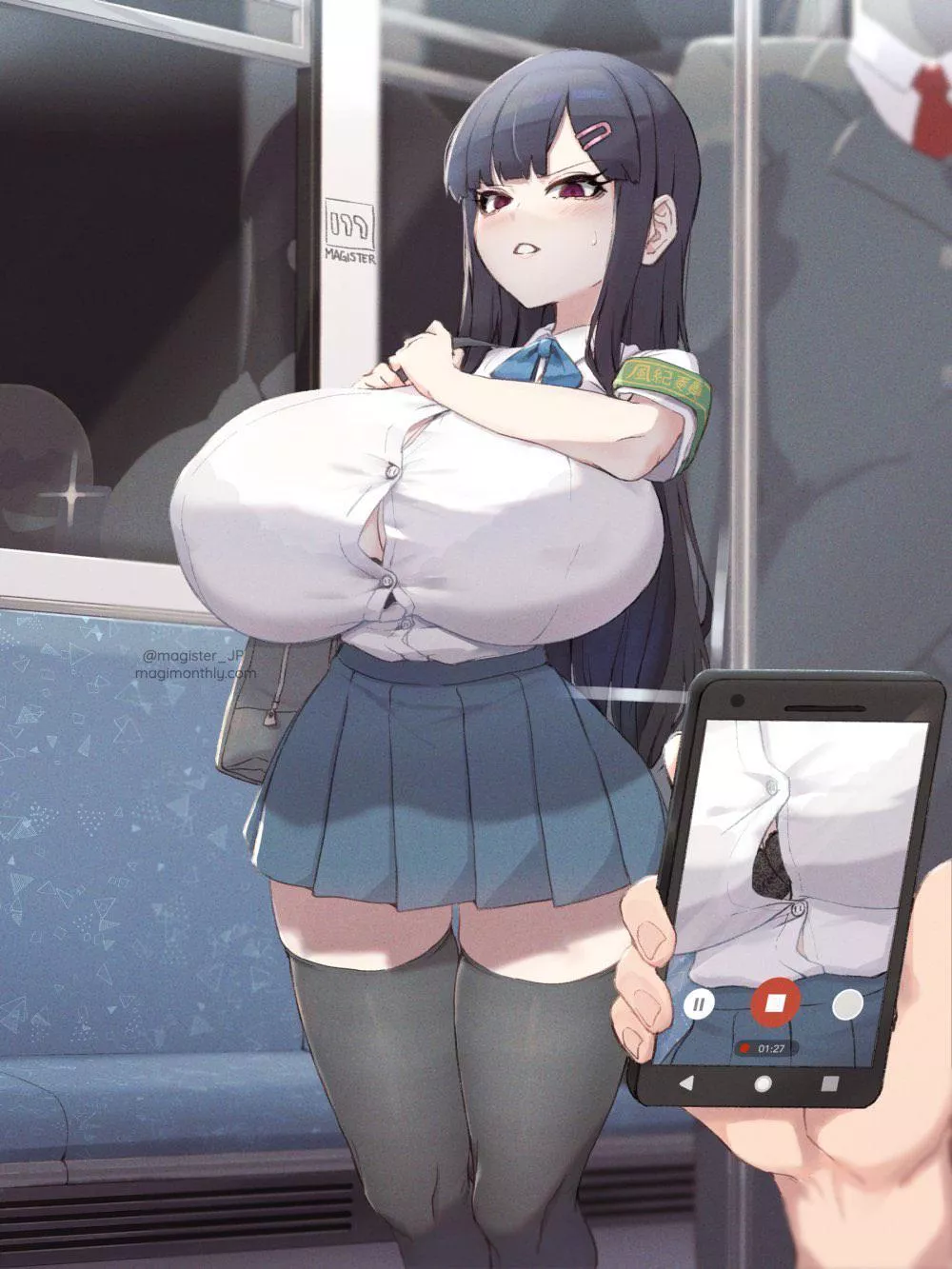 Struggles of massive tits and public transportation