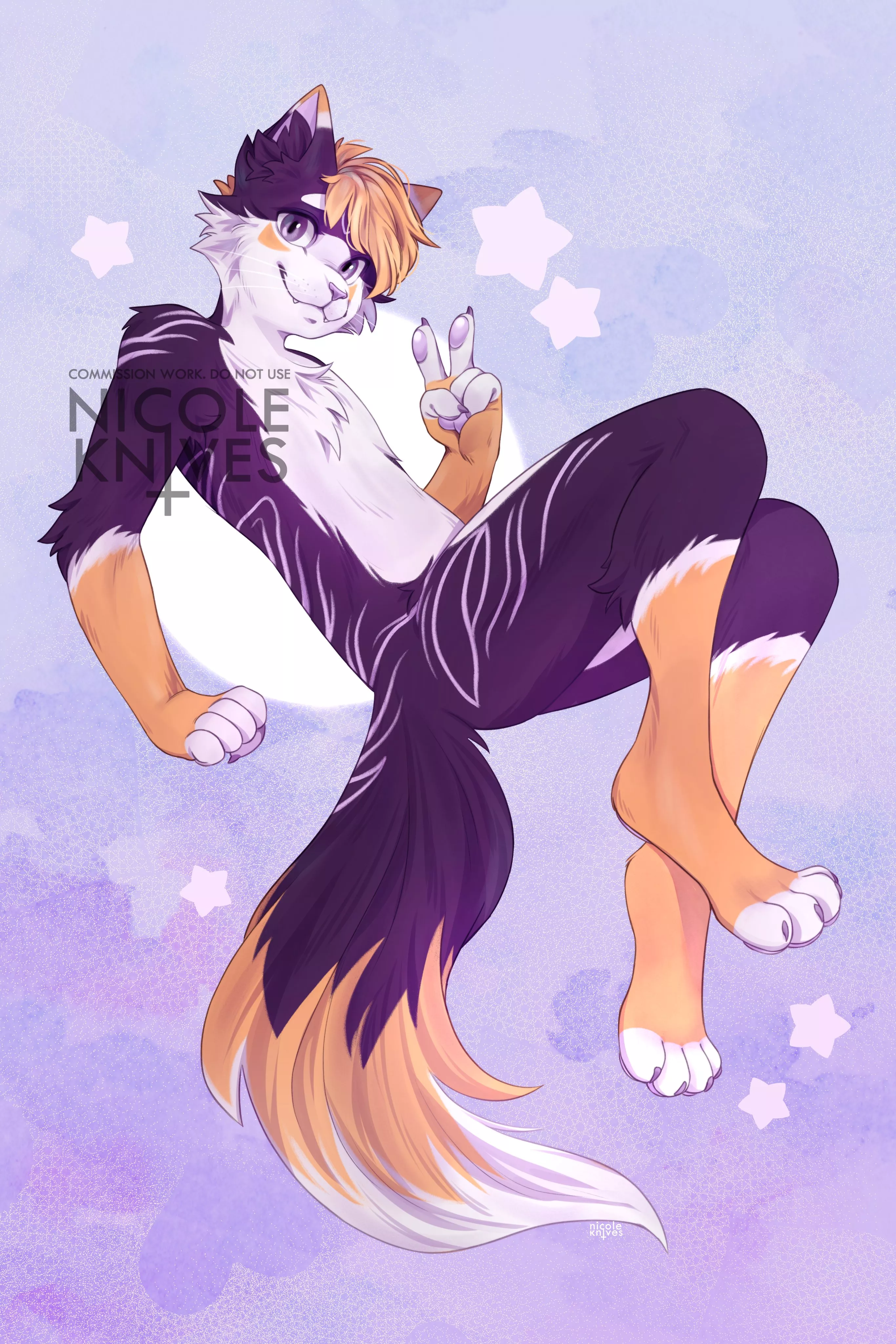 Such a cute character! ðŸ’œ | Commission for u/Goldensockss