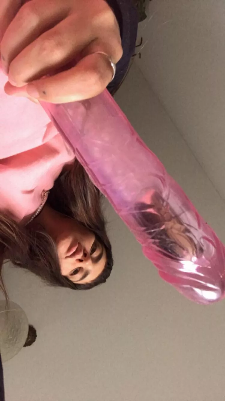 Suck my big and pink dildo