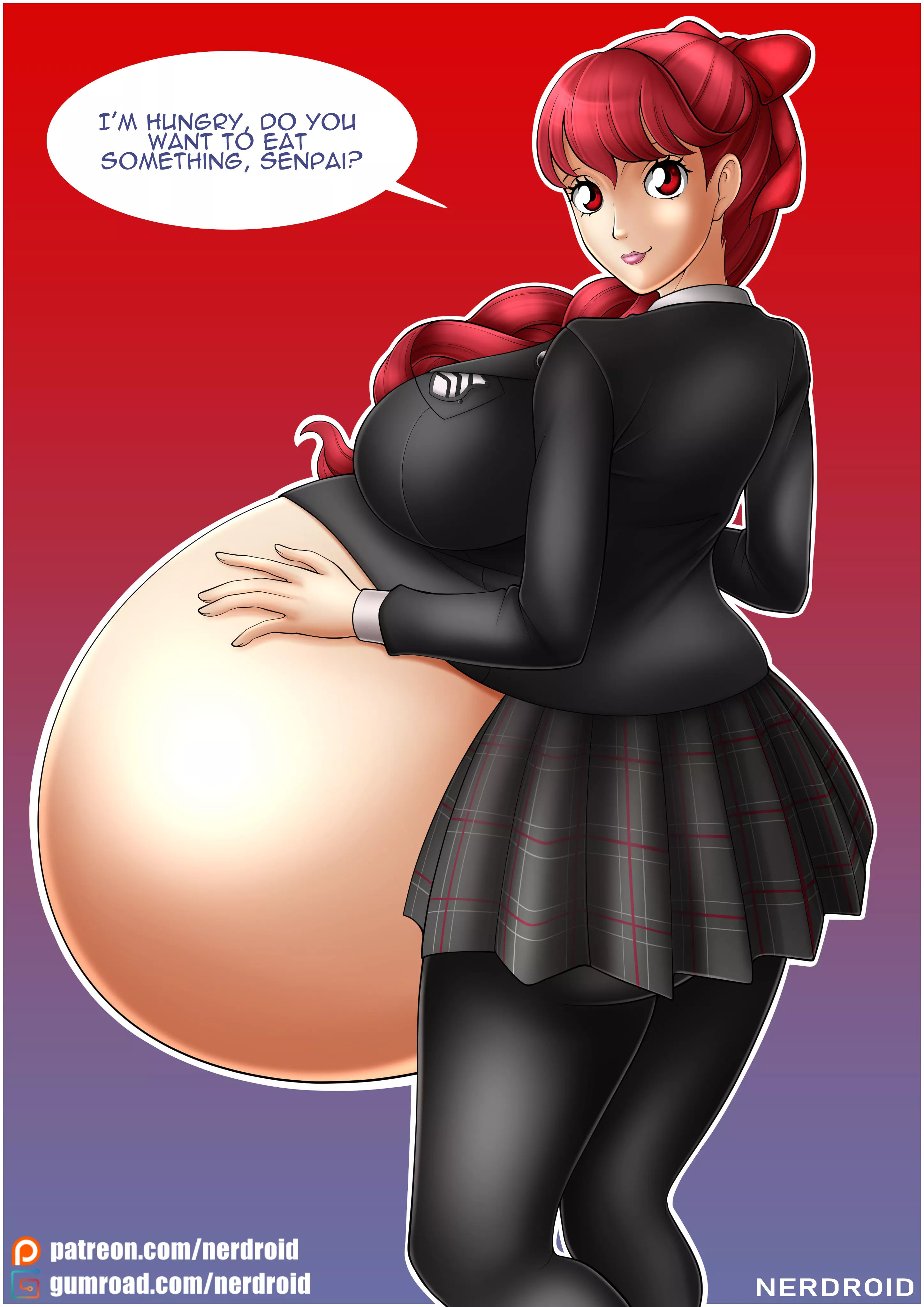 Sumire Yoshizawa pregnant - Persona 5 - Art by me(NerDroid)