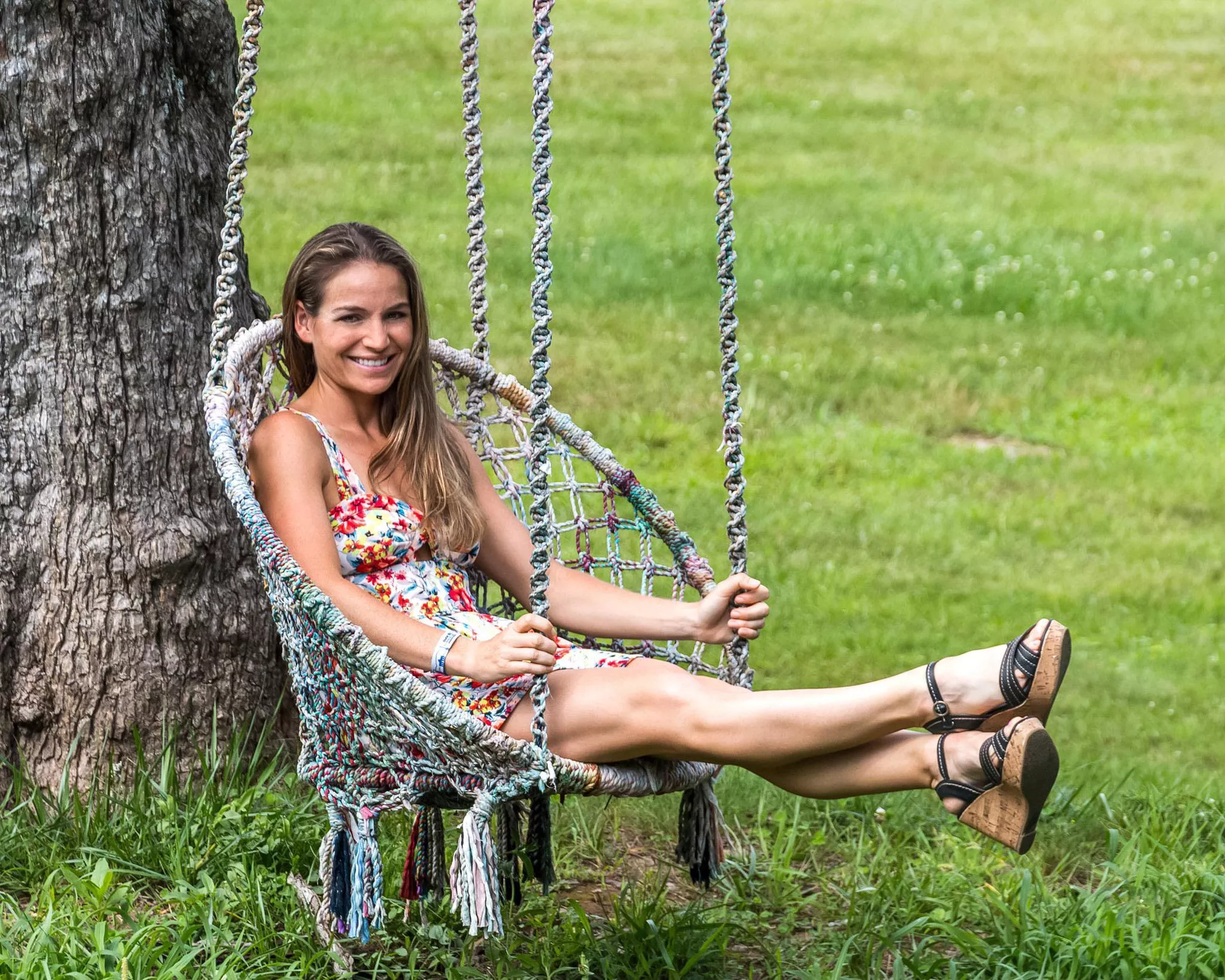 Sundress on a swing