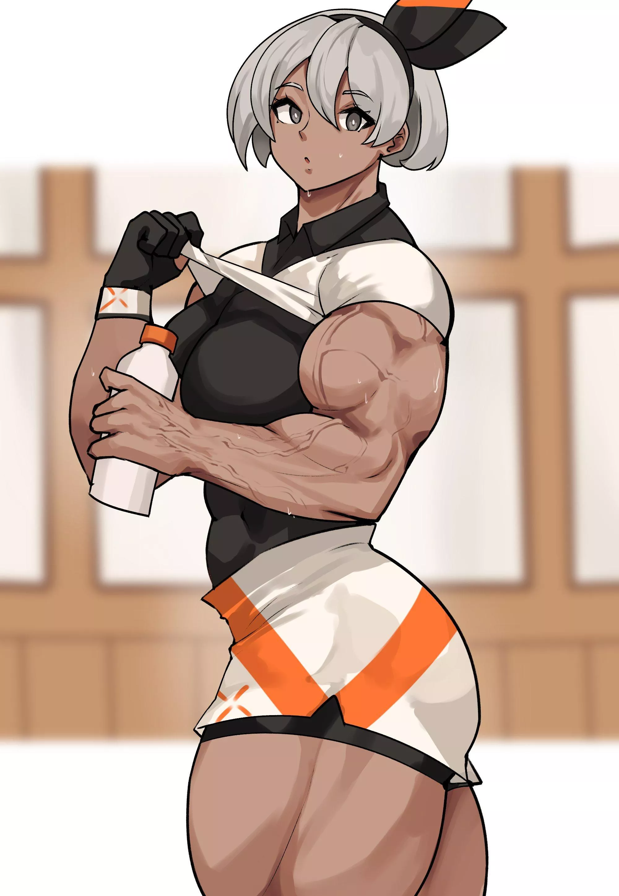 sweaty bea after long workout session(@musctonk)[Pokémon]