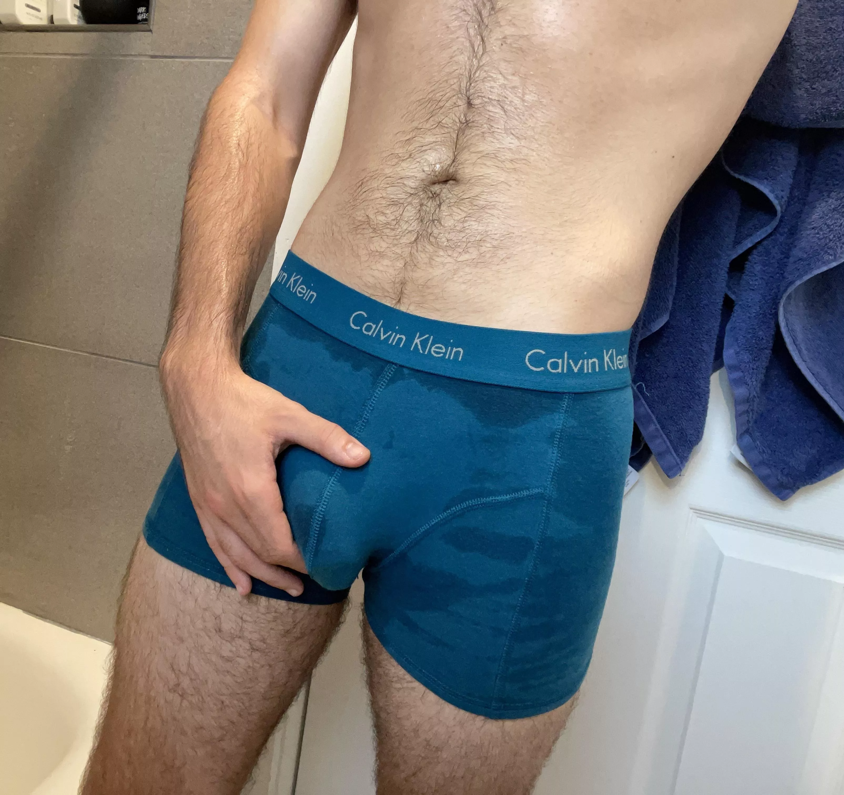 Sweaty Calvin Kleins after my run