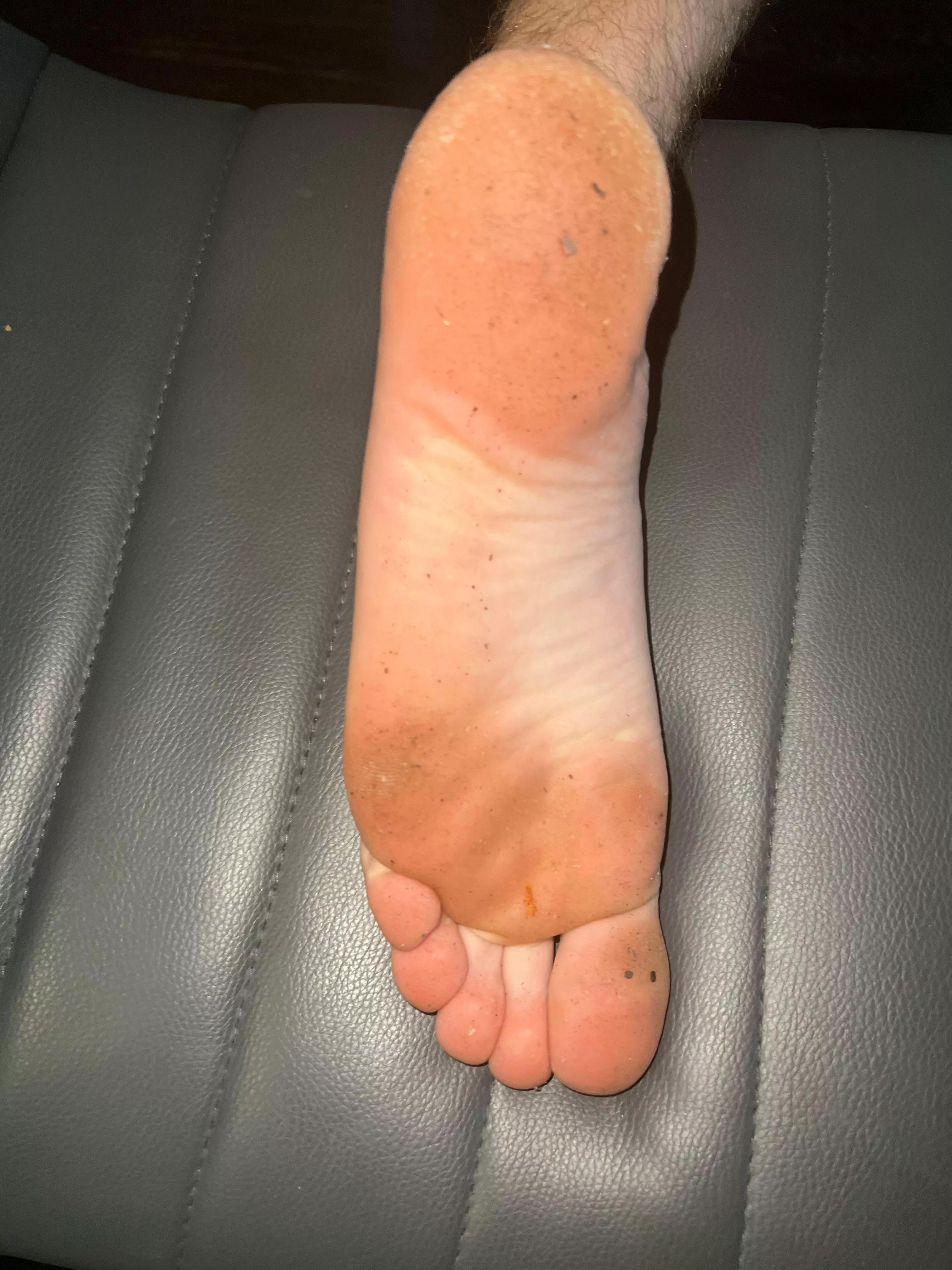 Sweaty dirty feet from being outside