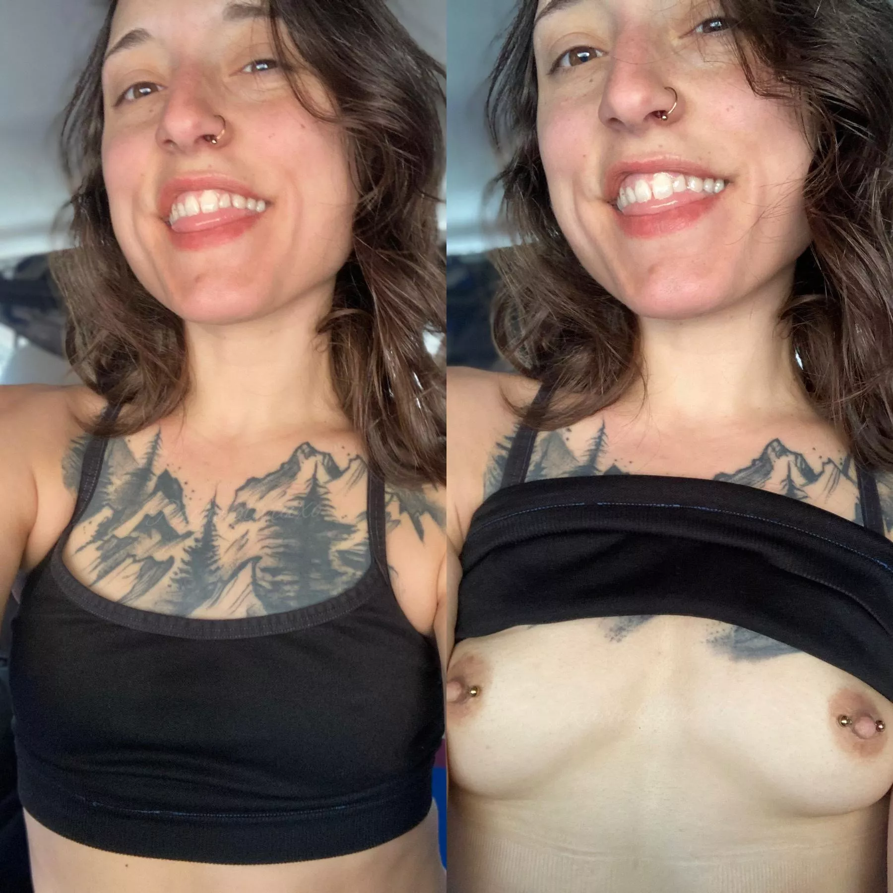 Sweaty post run titties