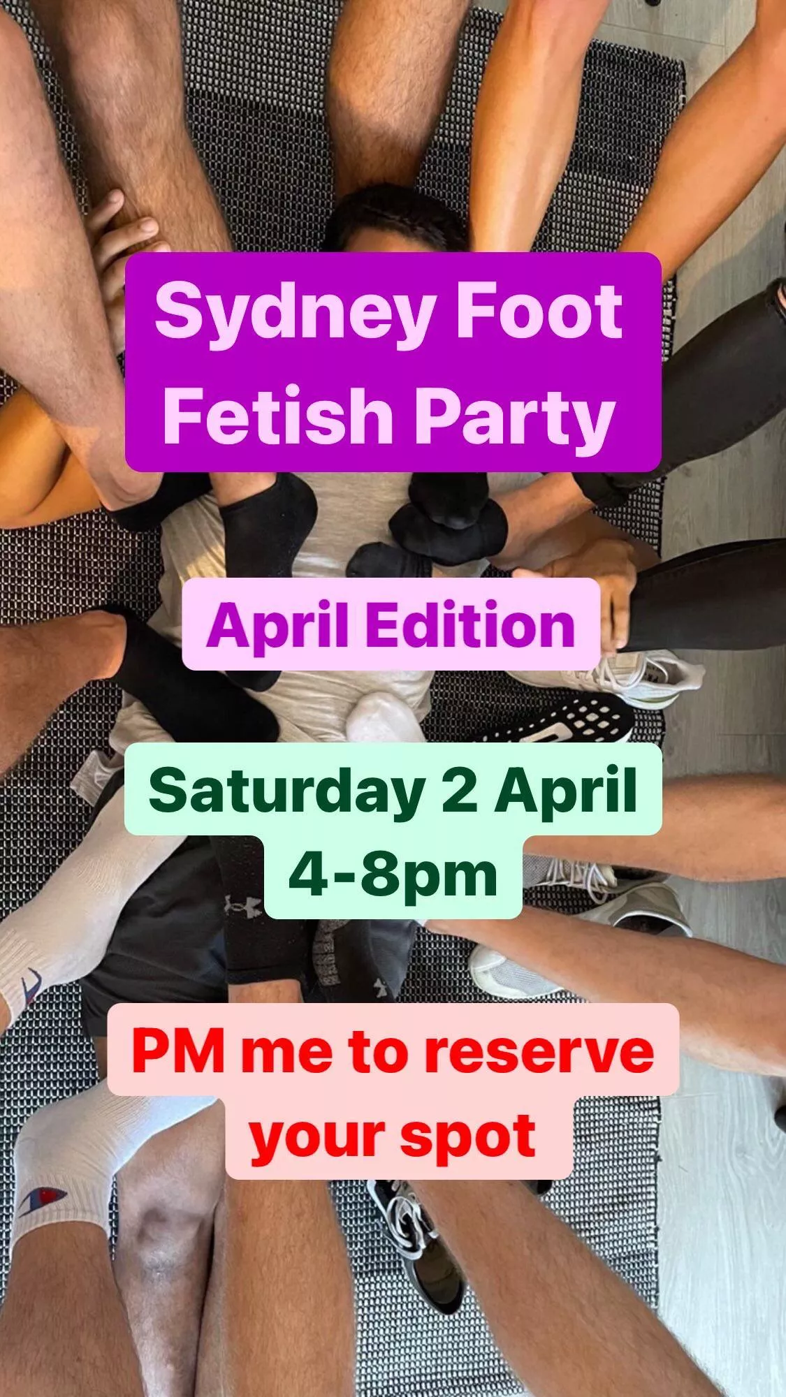 Sydney Foot Fetish Party 2 April 2022