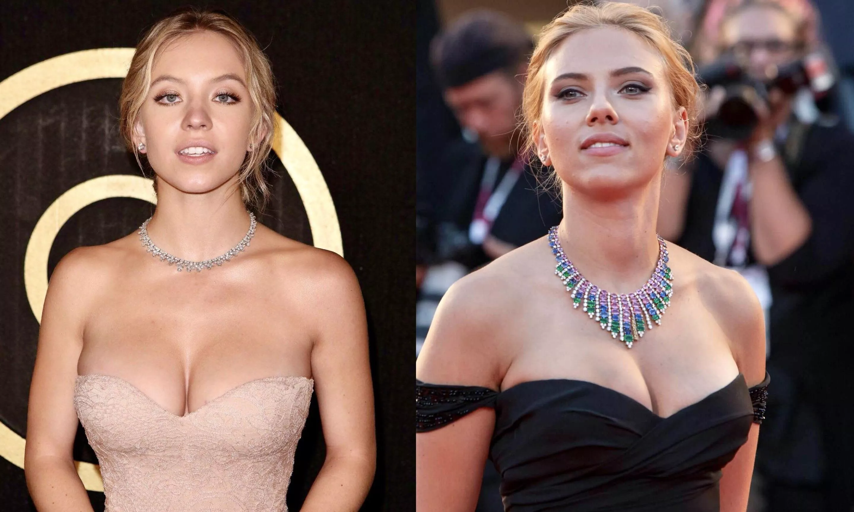 Sydney Sweeney or Scarlett Johansson. Which busty, blonde, bombshellâ€™s tits are you shooting ropes over? Why?