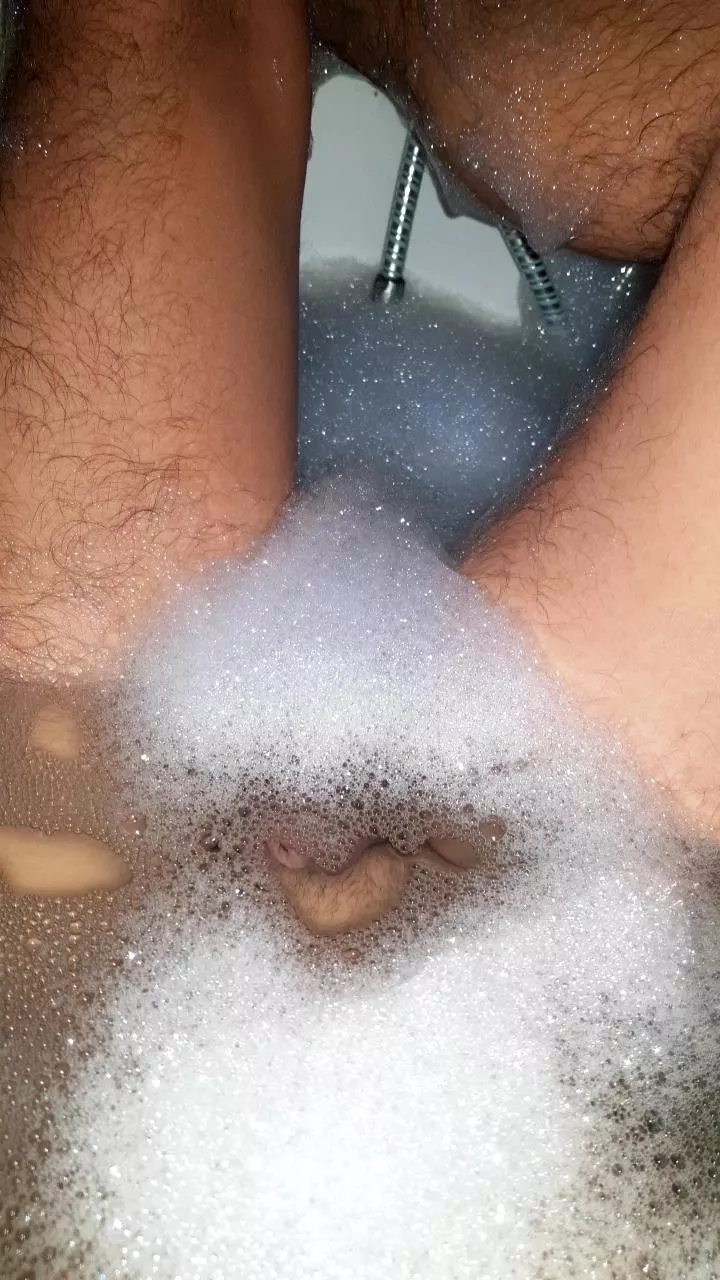 Taking a relaxing bath